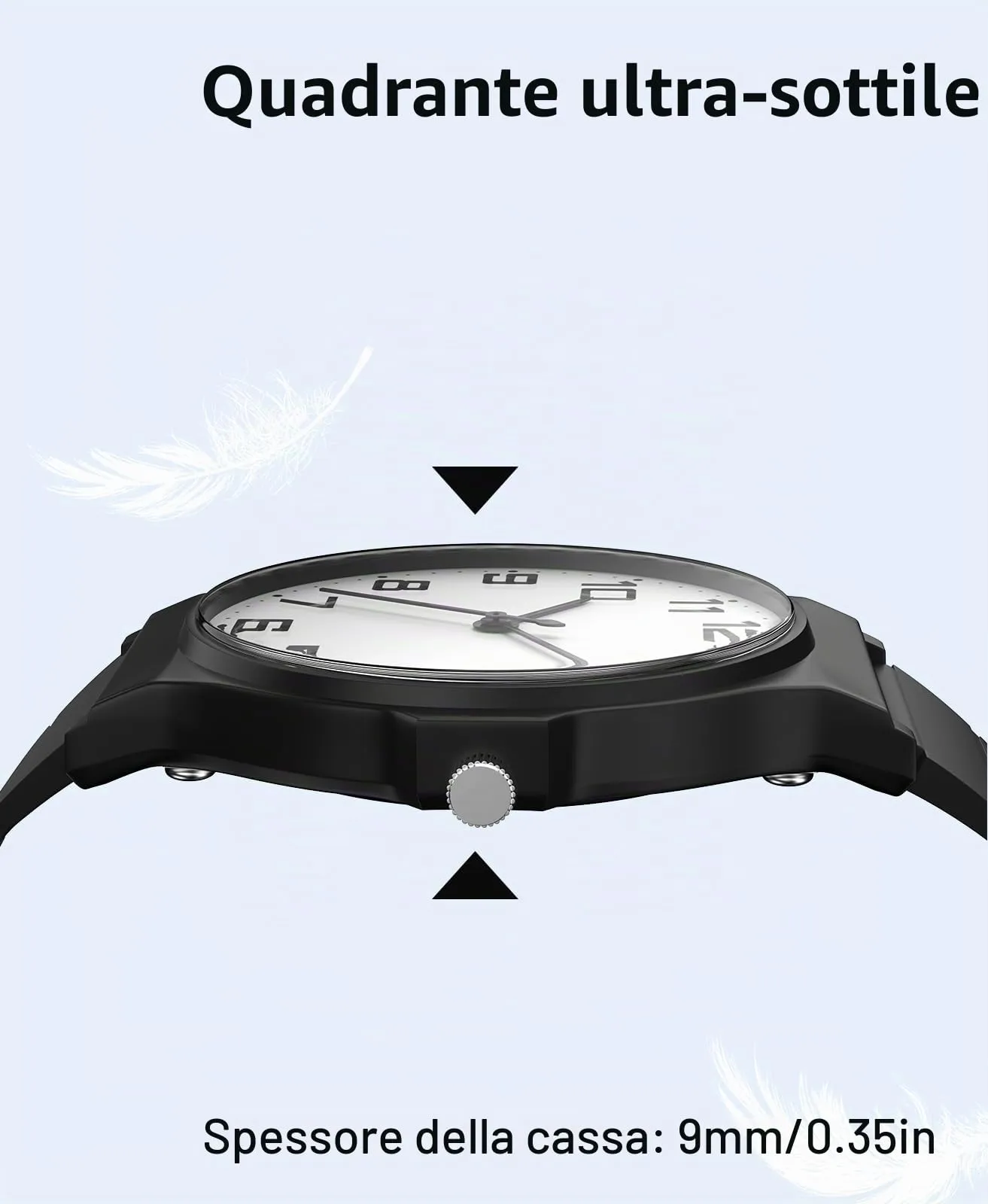 SOCICO Orologio Analogico Sportivo per Bambini 5-15 Anni, Resistente all'Acqua 30m, Bianco e Nero - immagine 4