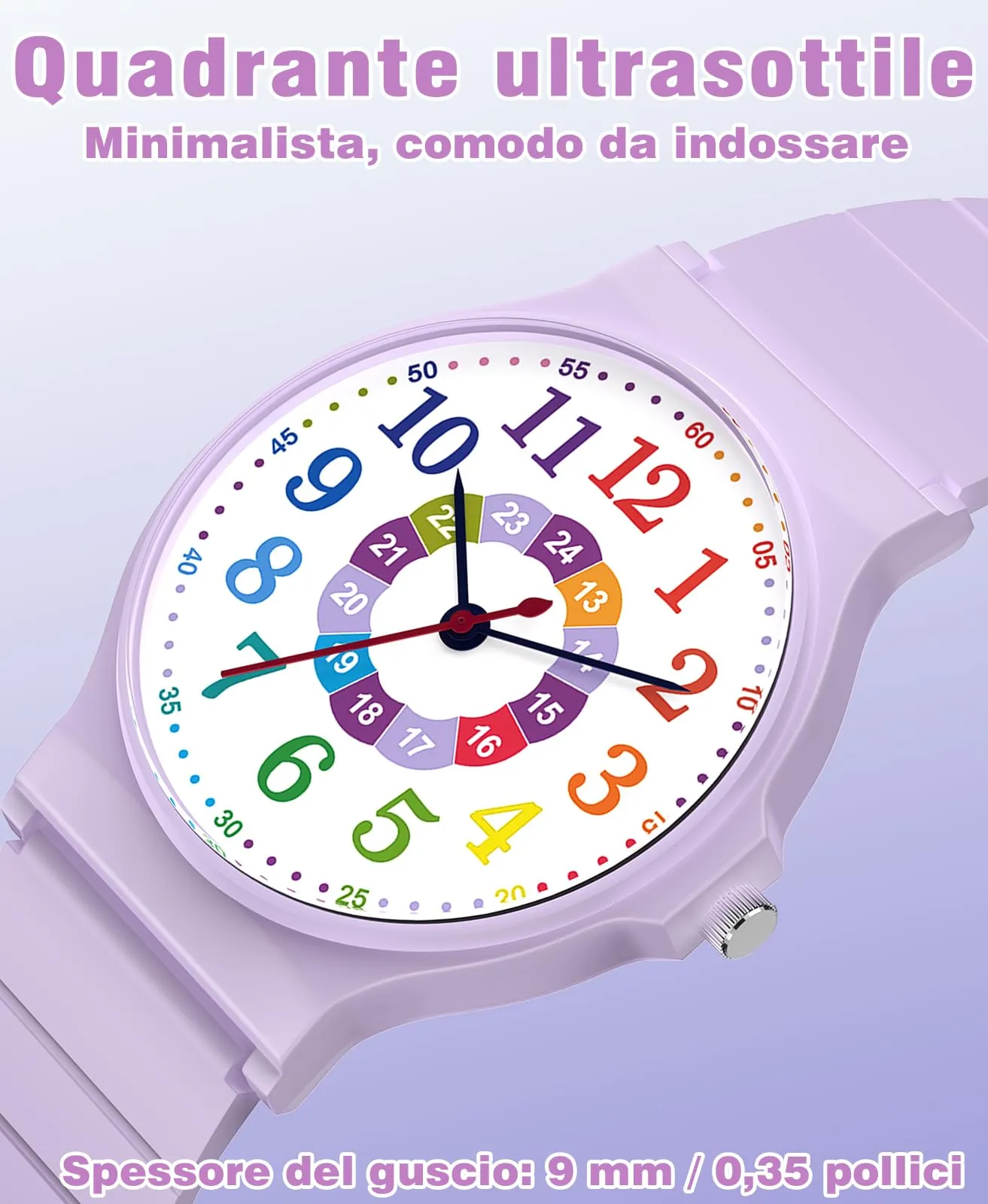 SOCICO Orologio Analogico Sportivo Impermeabile 30m per Bambini 5-15 Anni, SOC-1010L - immagine 3