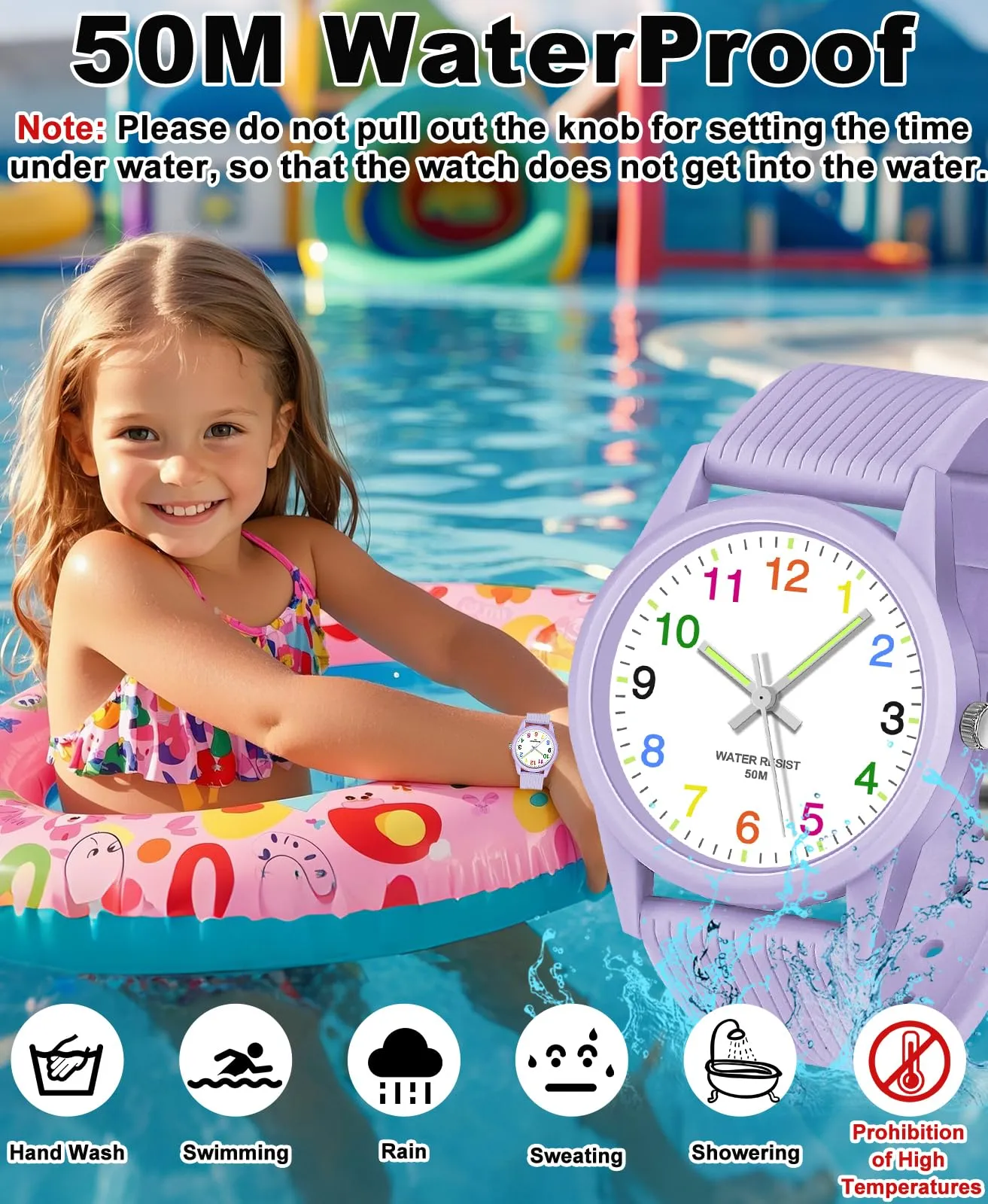 SOCICO Orologio Analogico per Bambini 4-12 Anni, Impermeabile 50m, SOCI-6088 - immagine 2