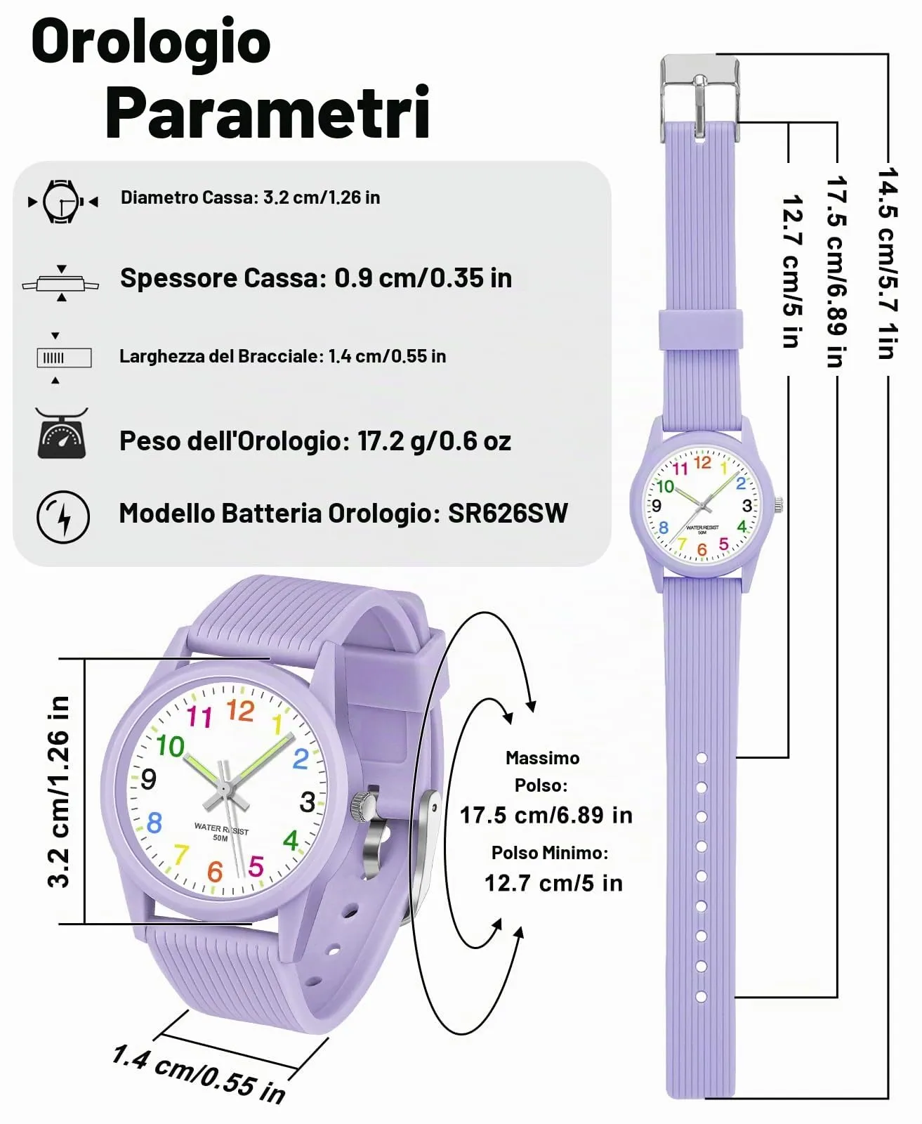 SOCICO Orologio Analogico per Bambini 4-12 Anni, Impermeabile 50m, SOCI-6088 - immagine 3