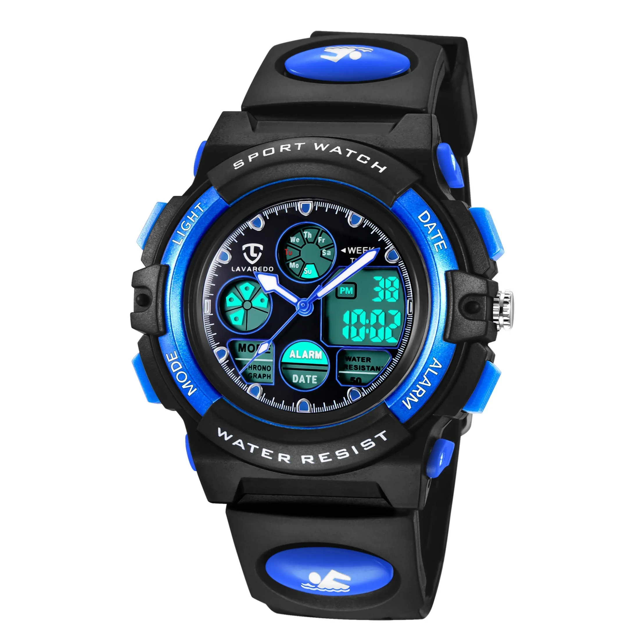 aswan watch Orologio Digitale Multifunzione per Bambini, Impermeabile, Luce LED - immagine 1