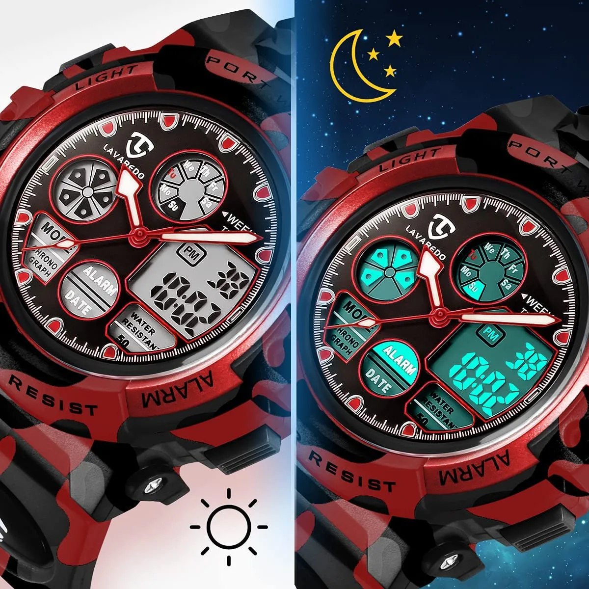 aswan watch Orologio Digitale Multifunzione per Bambini Impermeabile 5 ATM L6601 - immagine 5