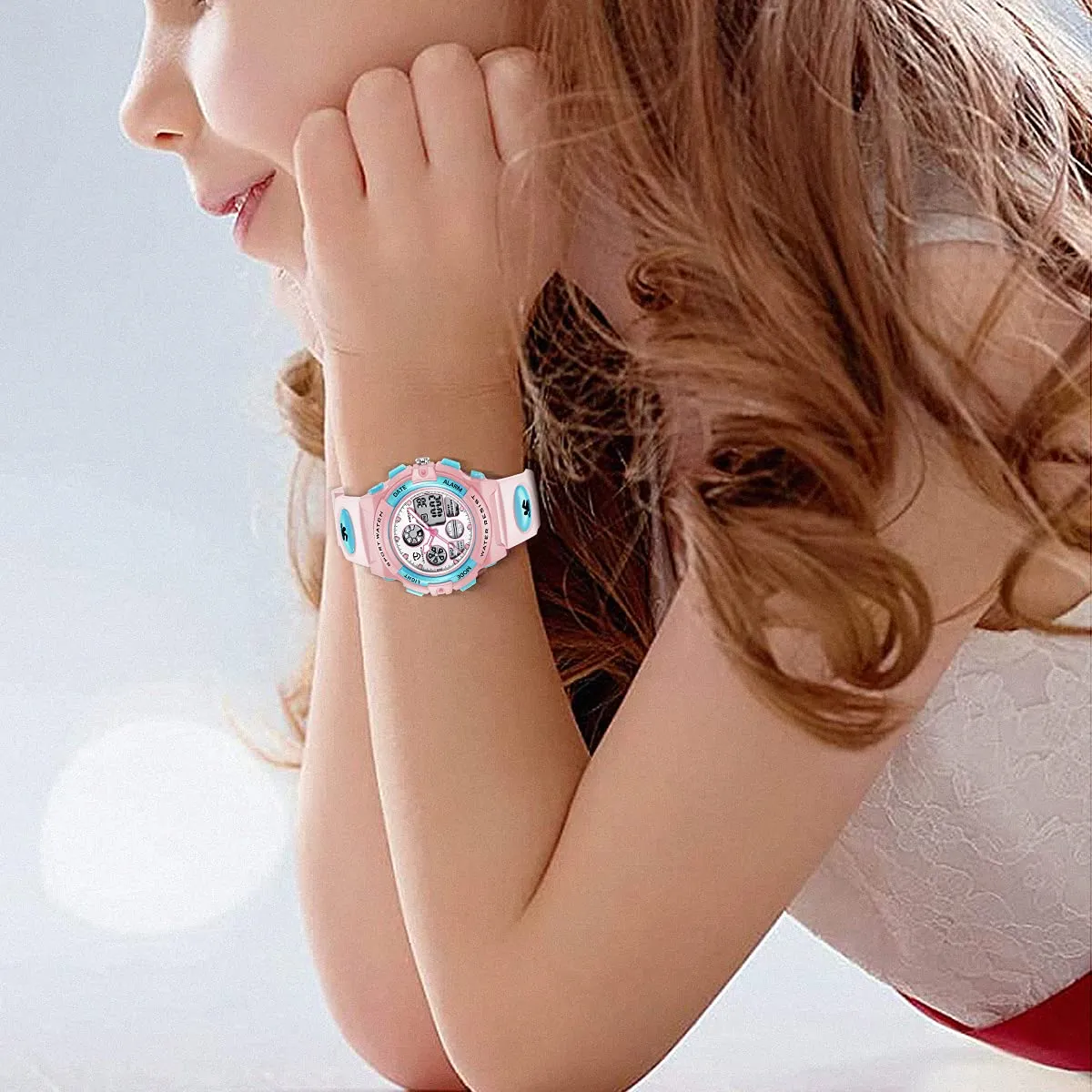 aswan watch Orologio Digitale Multifunzione per Bambini, Impermeabile 5 ATM, Luce LED - immagine 2