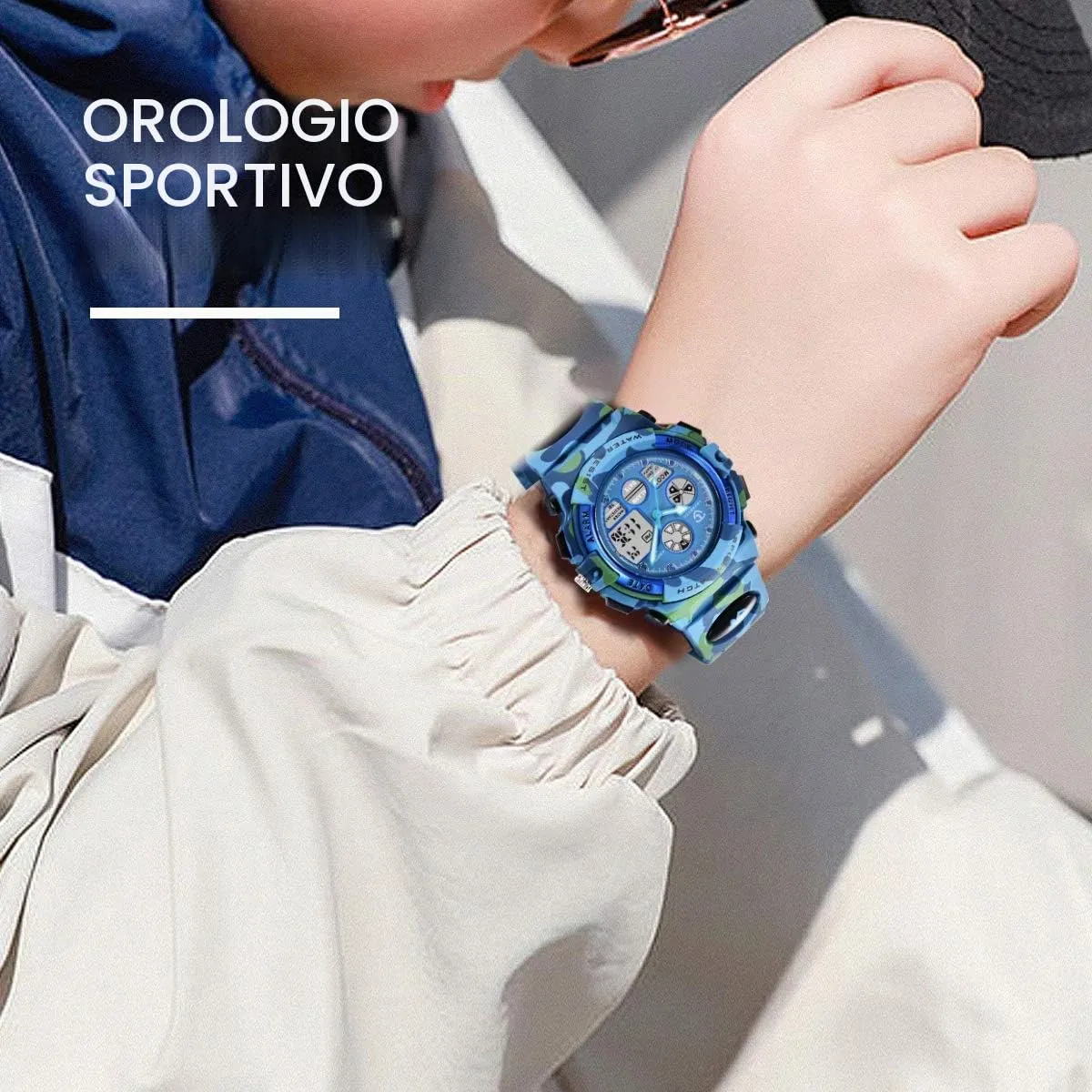 aswan watch Orologio Digitale Multifunzione per Bambini, Impermeabile, Luce LED - immagine 6