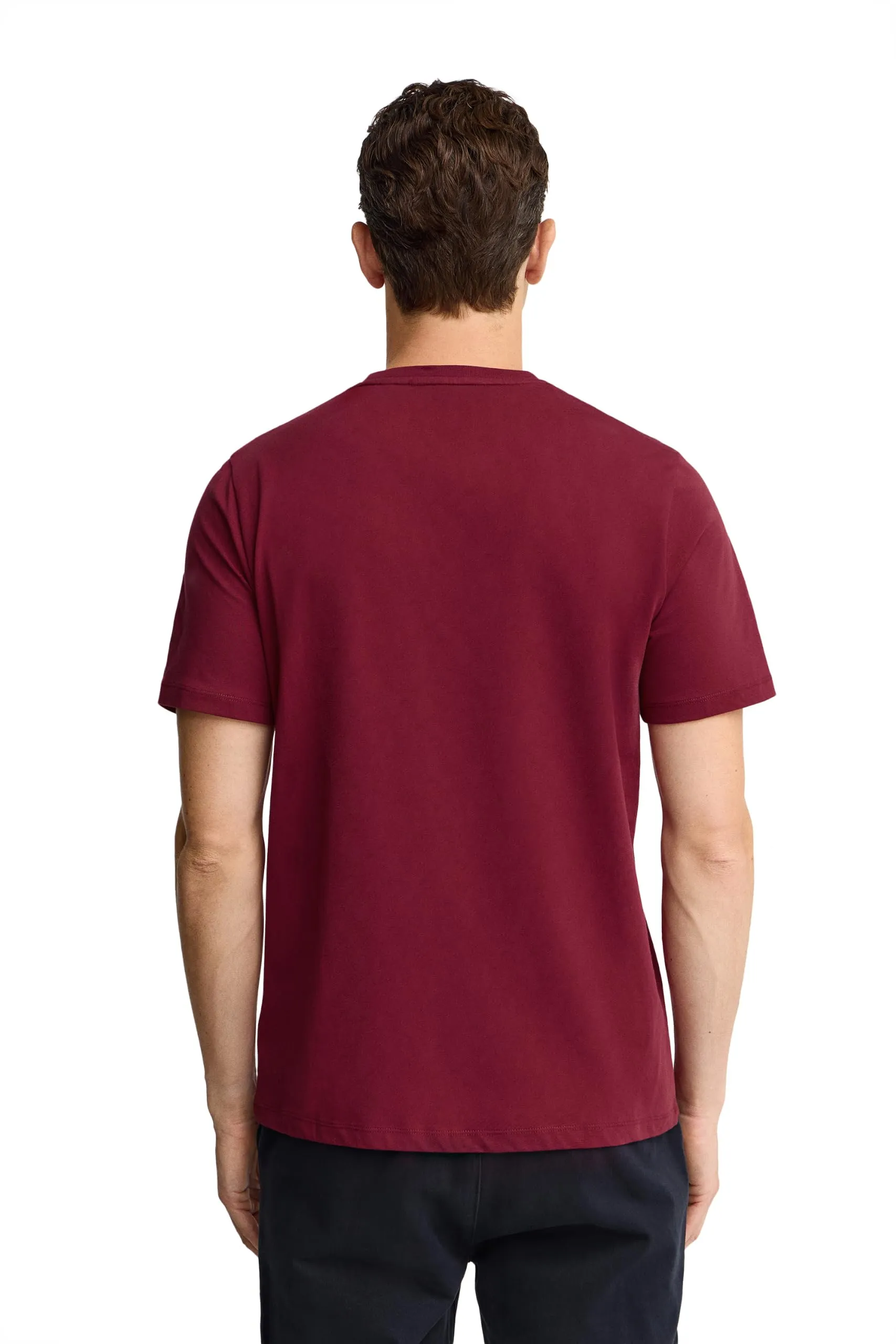 Polo Club Maglietta Basic Uomo in Cotone Granata con Logo Ricamato - immagine 2