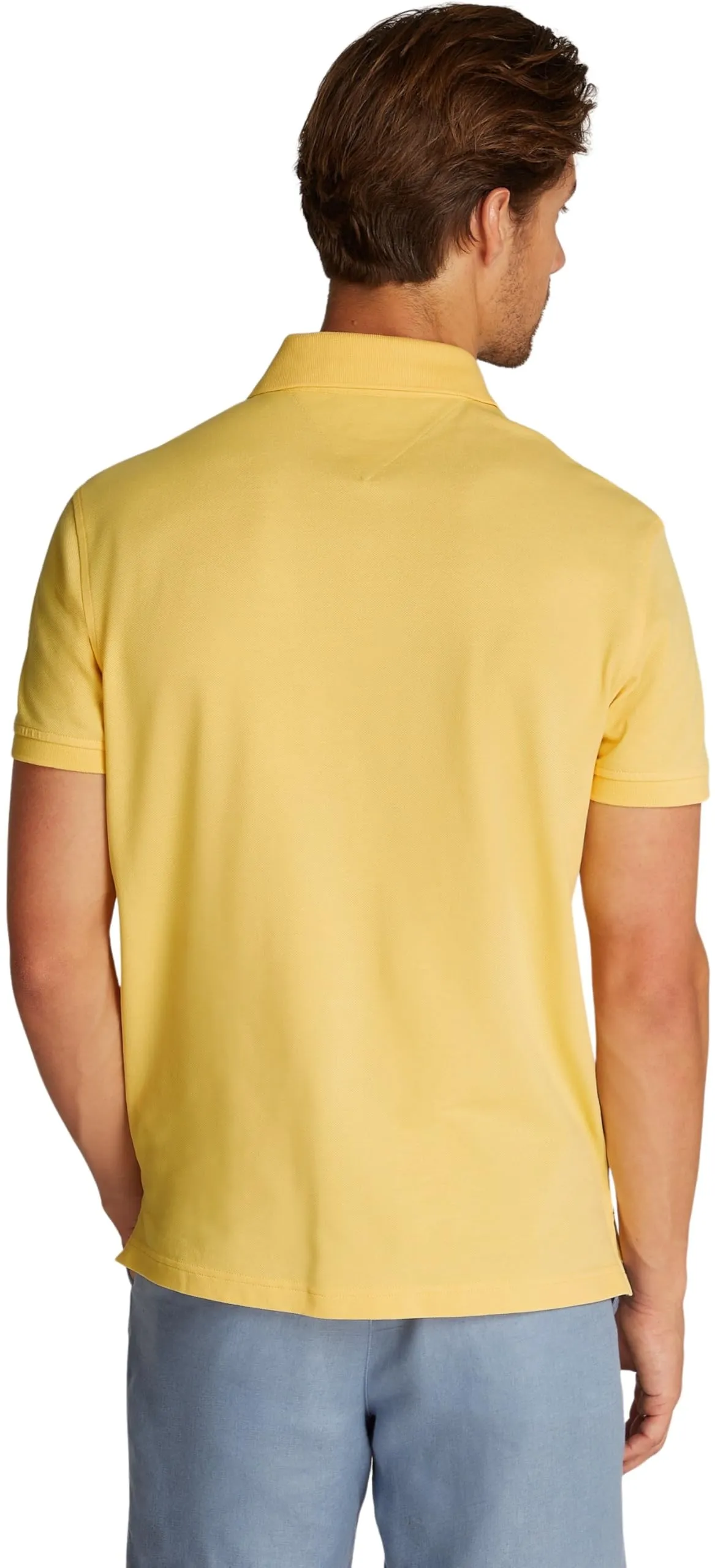 Tommy Hilfiger 1985 Regular Fit Men's Short Sleeve Polo Shirt, Giallo (Citronella), XXL - immagine 2