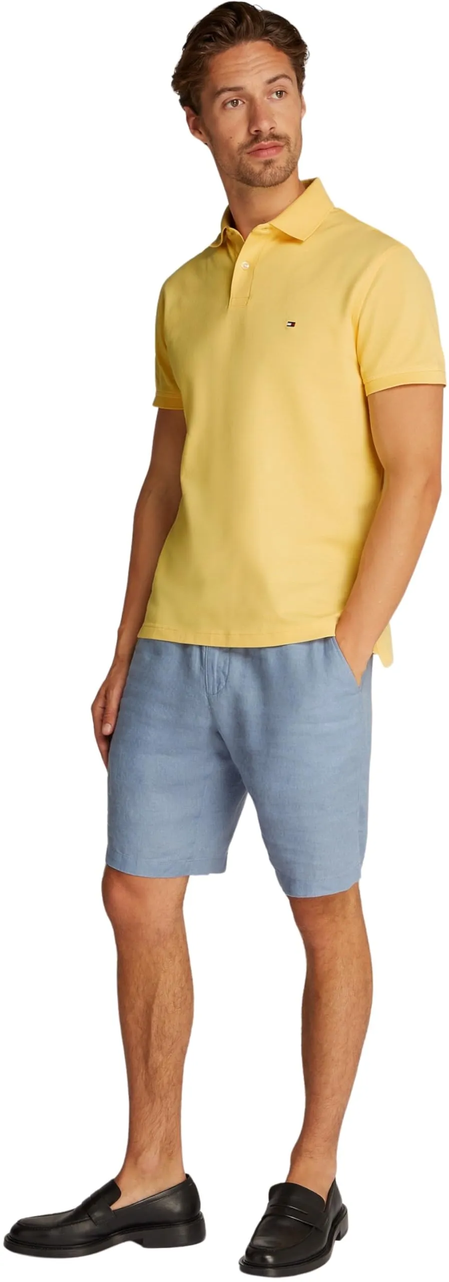 Tommy Hilfiger 1985 Regular Fit Men's Short Sleeve Polo Shirt, Giallo (Citronella), XXL - immagine 7