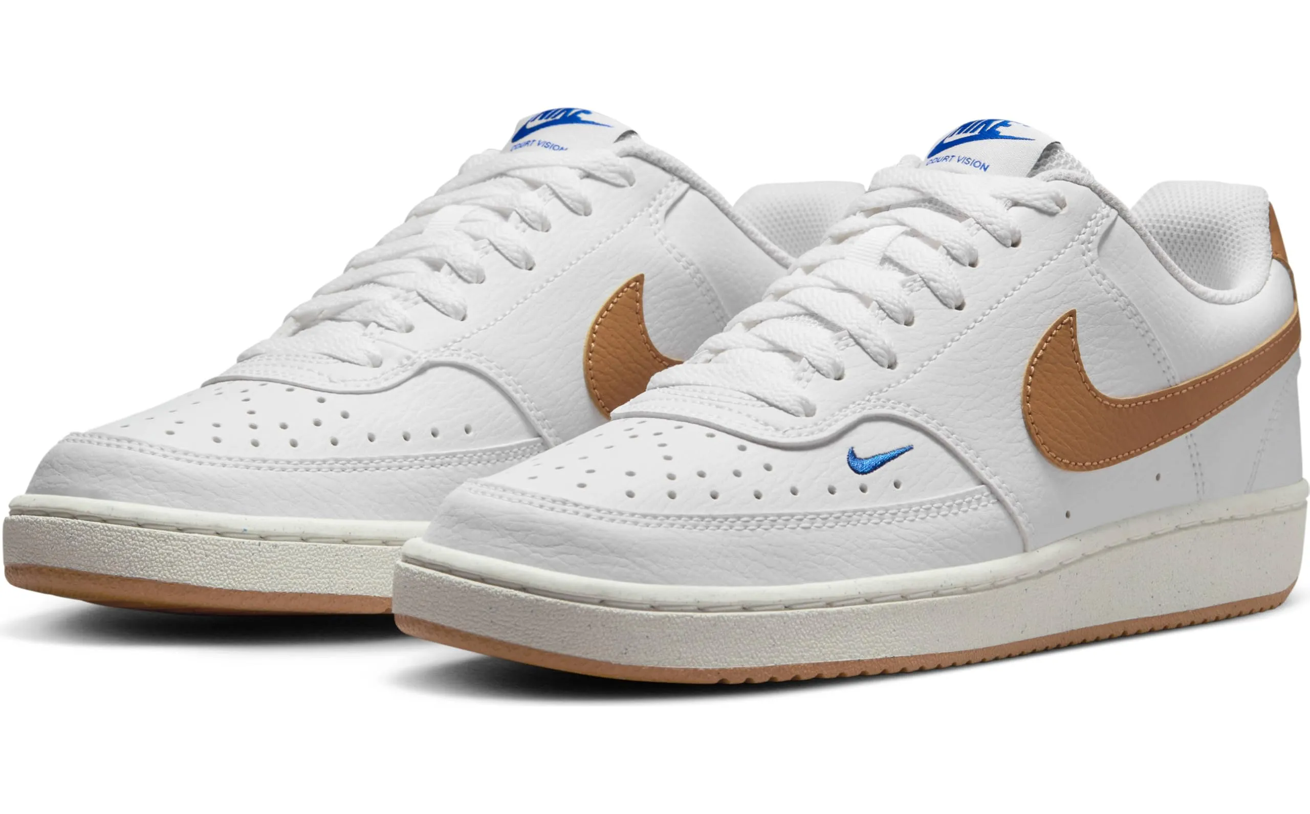 Nike Court Vision Low Next Nature Sneaker White Flax Game Royal Sail FV9952-102 - immagine 9