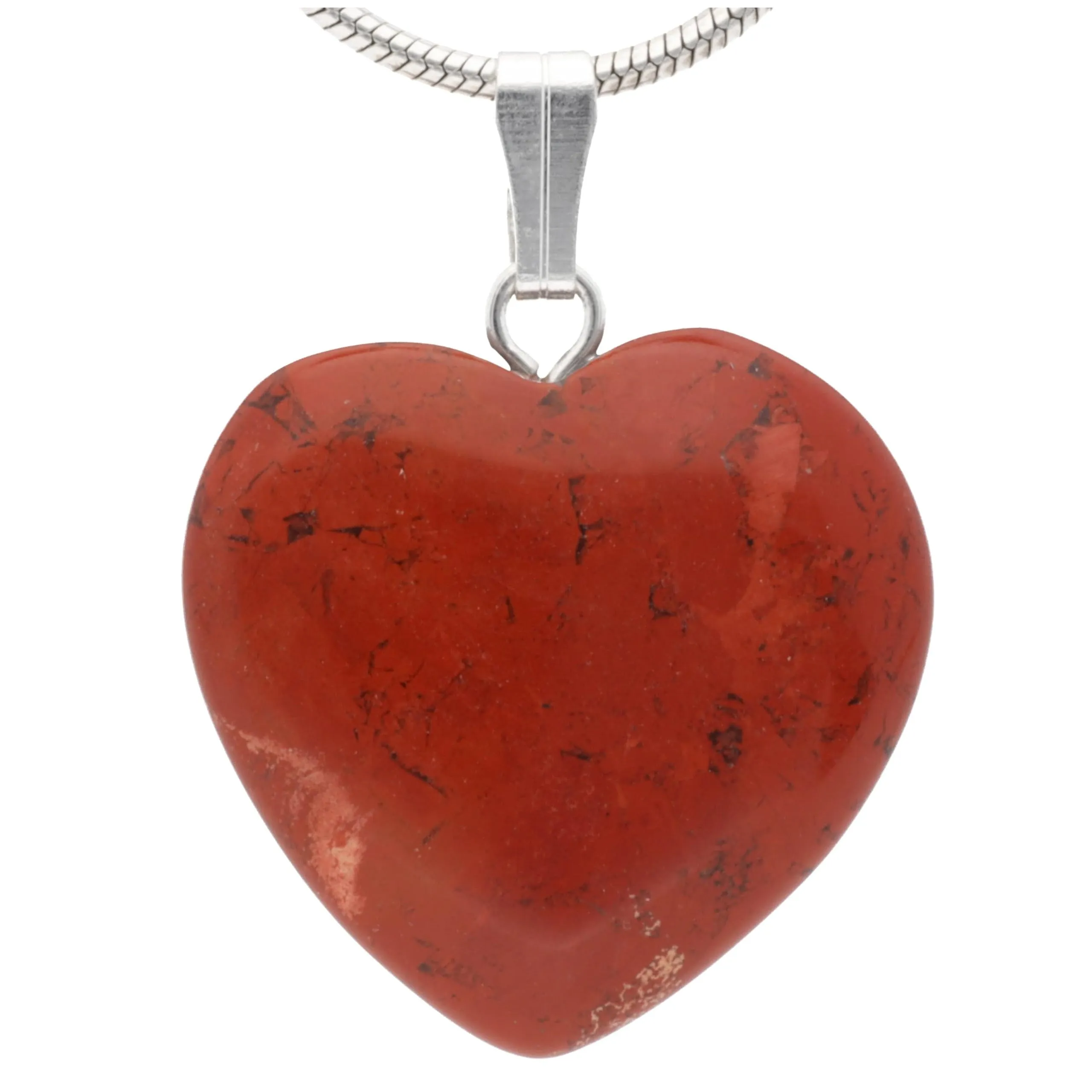 Lebensquelle Plus Ciondolo a Cuore in Diaspro Rosso, 2x2 cm - immagine 1