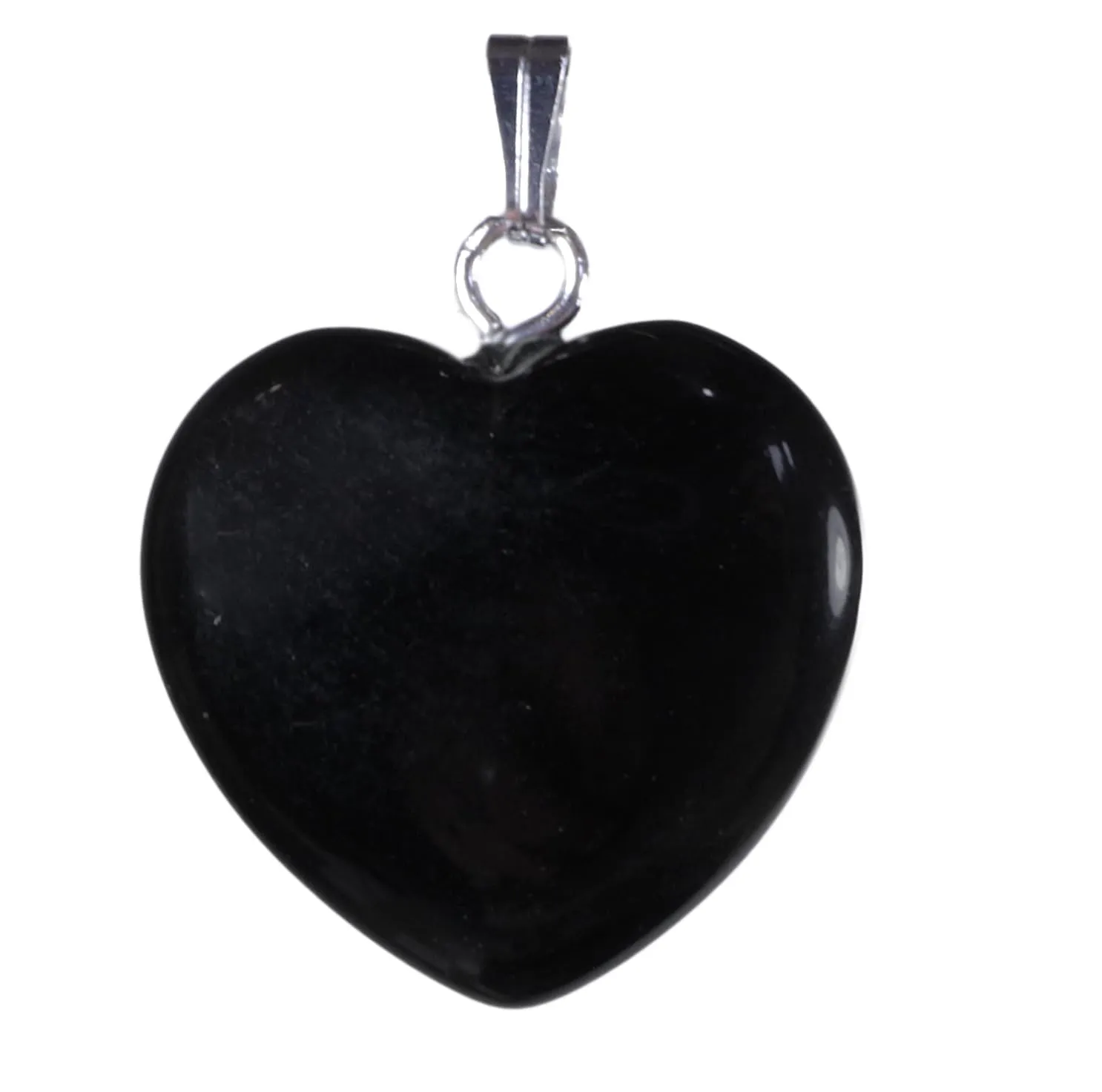 Lebensquelle Plus Ciondolo a Cuore in Pietra Ossidiana, 2x2 cm - immagine 1