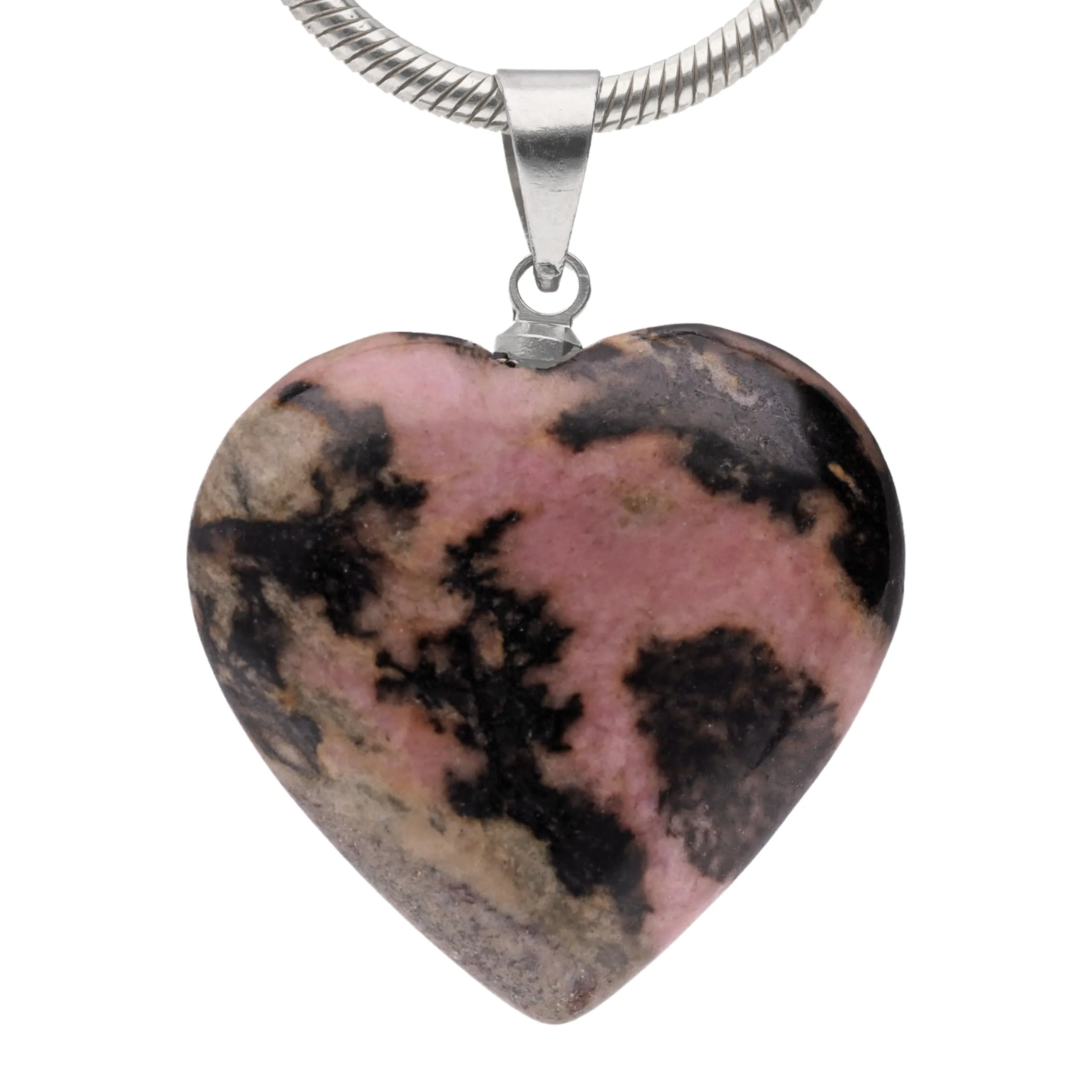 Lebensquelle Plus Ciondolo a cuore in Rodonite, 2x2 cm - immagine 1