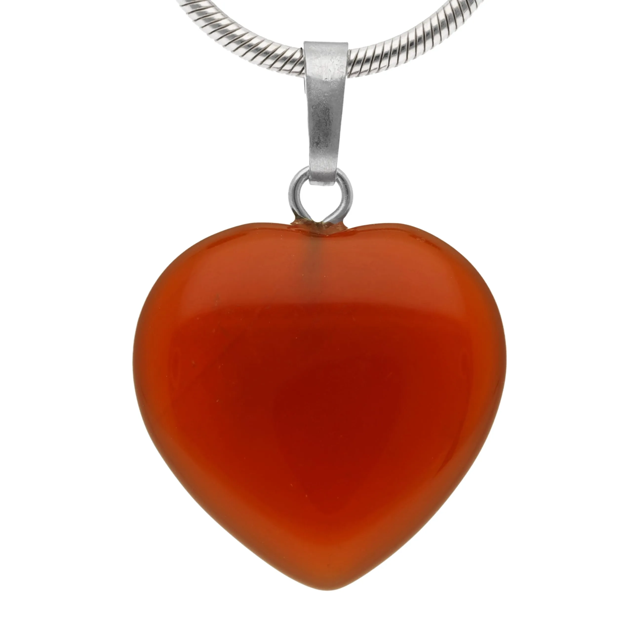 Lebensquelle Plus Ciondolo a cuore in vera pietra Corniola, 2x2 cm - immagine 1
