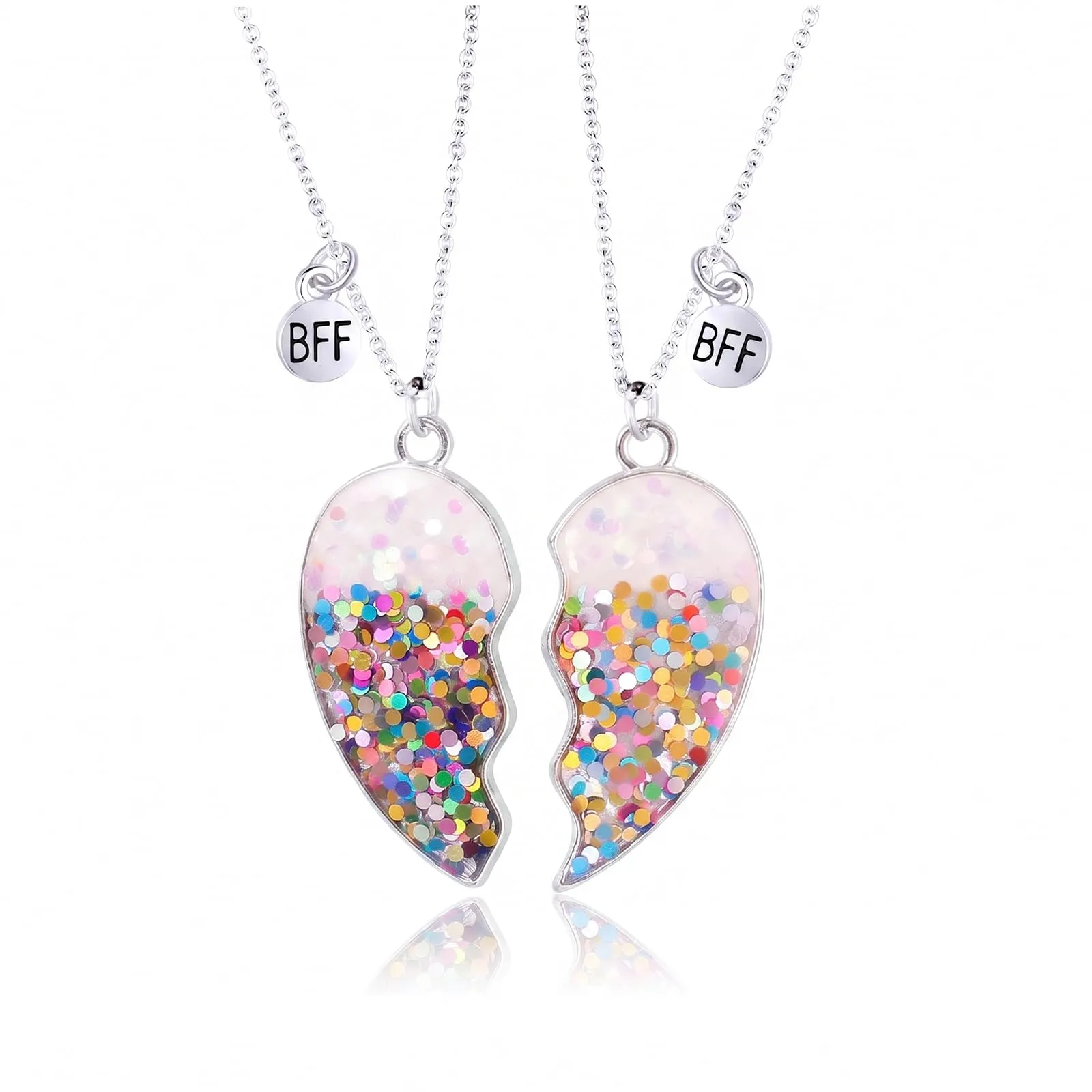 AFCJLTO Collana BFF Cuori Spezzati dell'Amicizia per Bambine e Ragazze - immagine 1