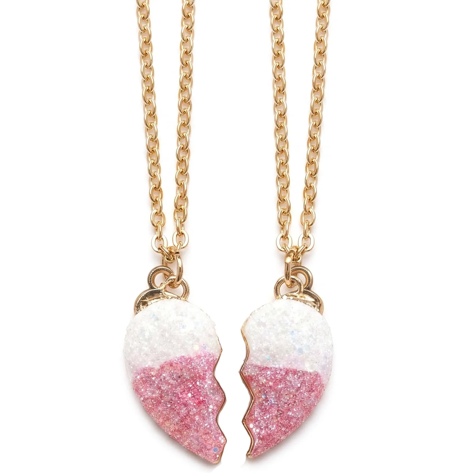 AFCJLTO Collana BFF Cuori Spezzati dell'Amicizia per 2 persone - immagine 1