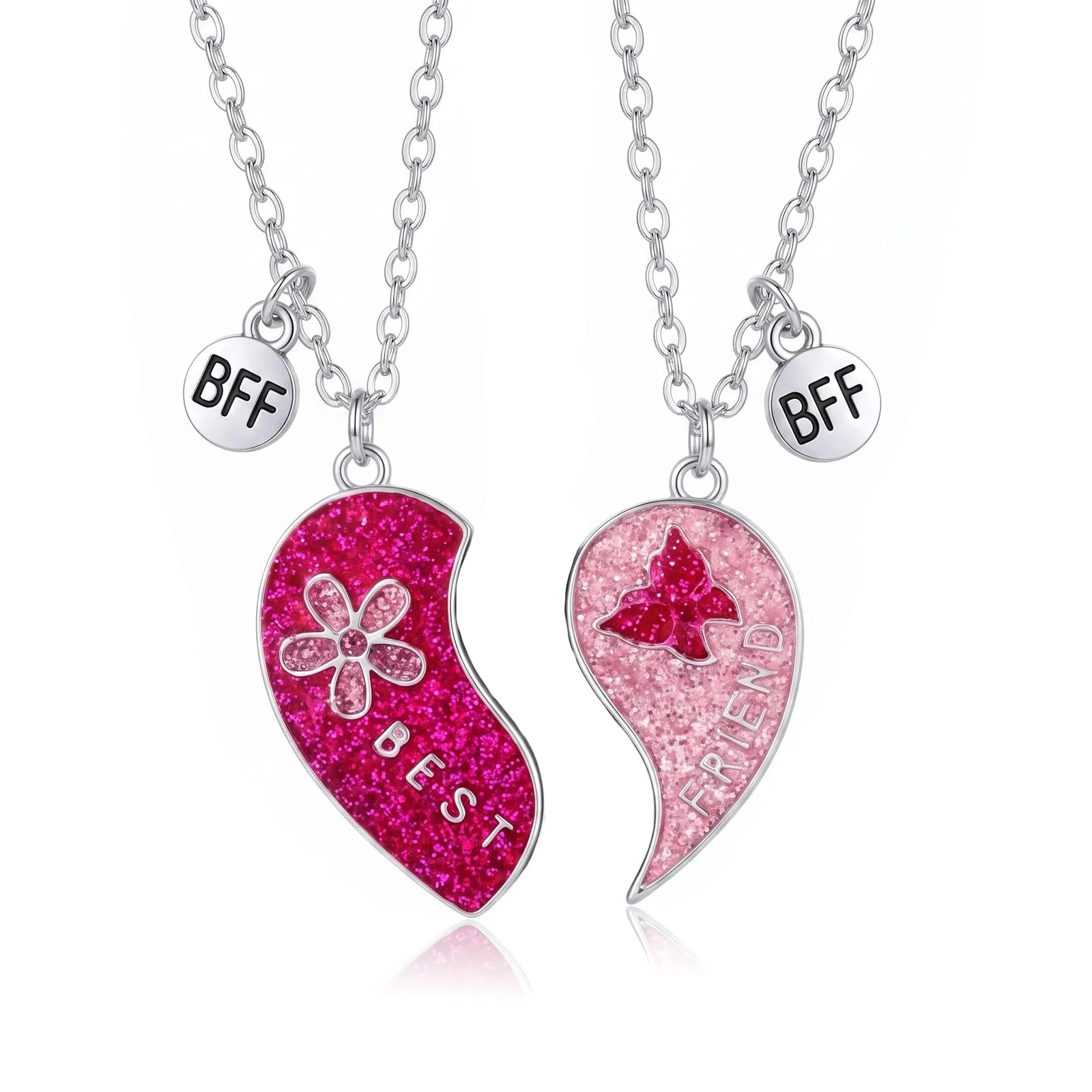AFCJLTO Collana BFF Cuori Spezzati dell'Amicizia per Bambine e Ragazze - immagine 1