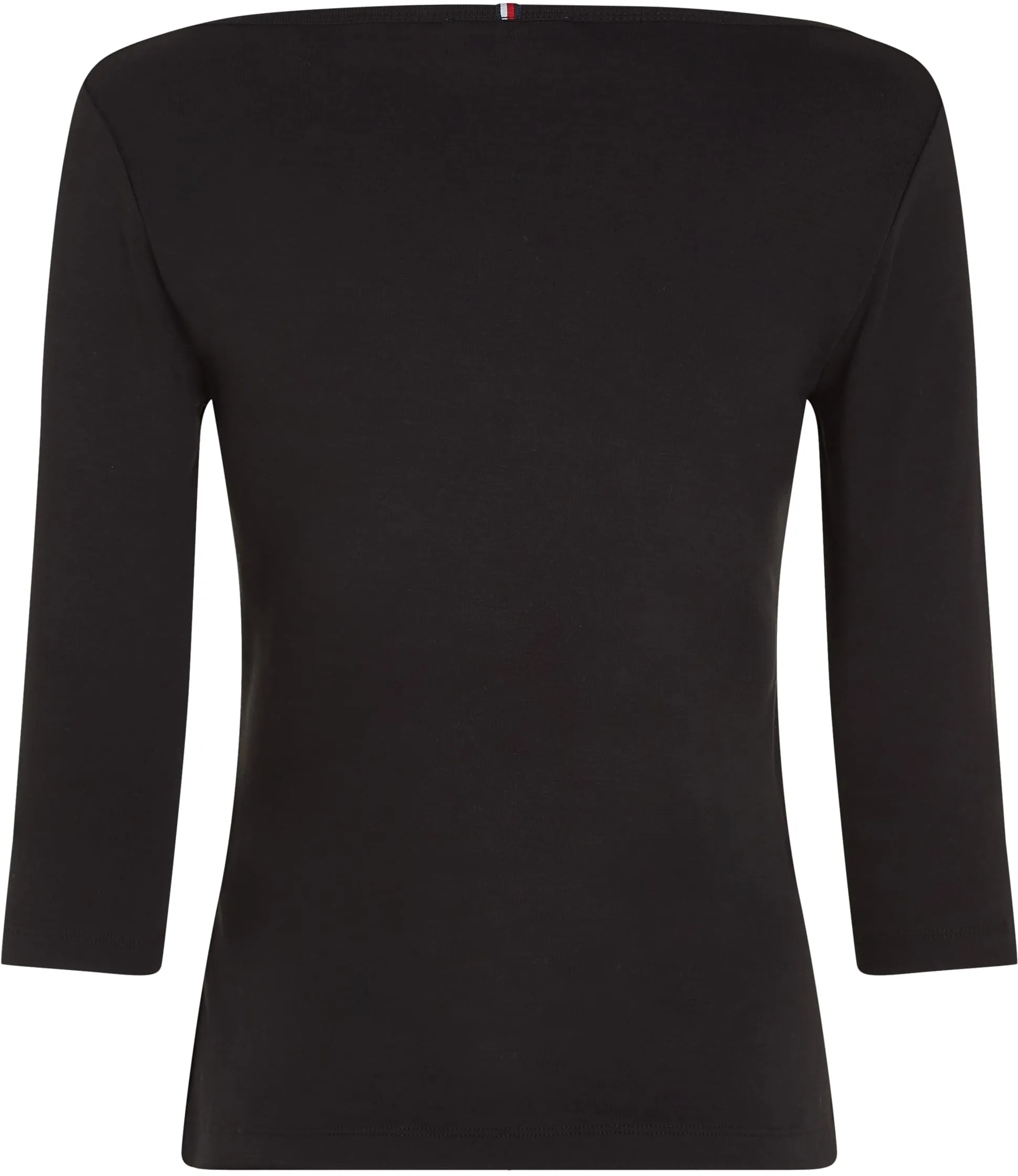 Tommy Hilfiger Donna Maglietta Maniche Lunghe New Cody Slim Scollo a Barca, Nero, M - immagine 6