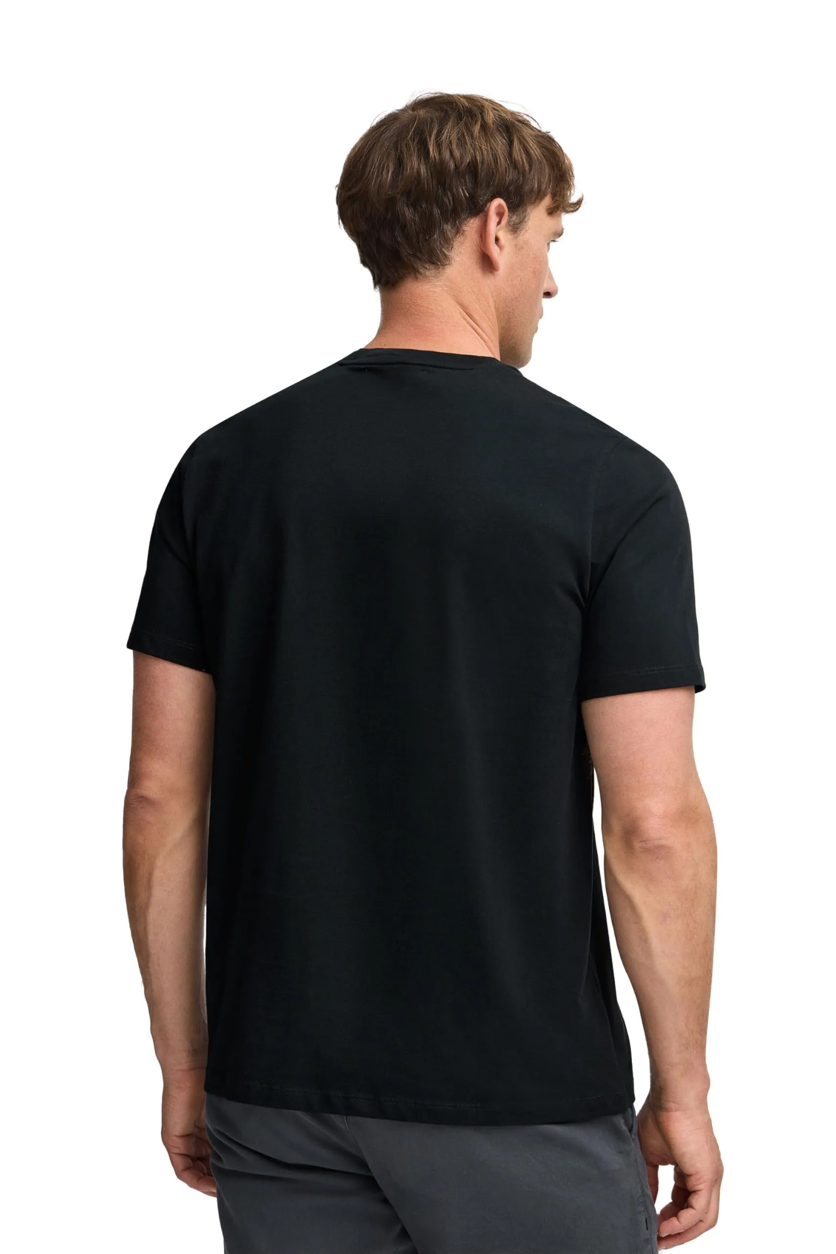 Polo Club Maglietta Basic in Cotone con Logo Ricamato Uomo, Nero - immagine 4