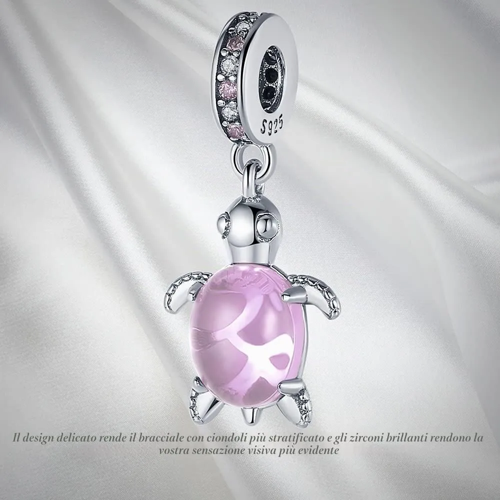 KUNSIR Ciondolo in Argento Sterling 925 con Cubic Zirconia per Braccialetti e Collane Europei C2 - immagine 2