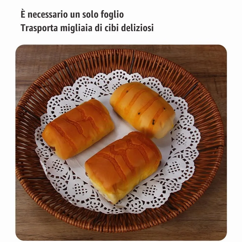 LJFEA Centrini di Carta Rotondi di Pizzo Bianco, 150 Pezzi, 3,5 Pollici - immagine 6