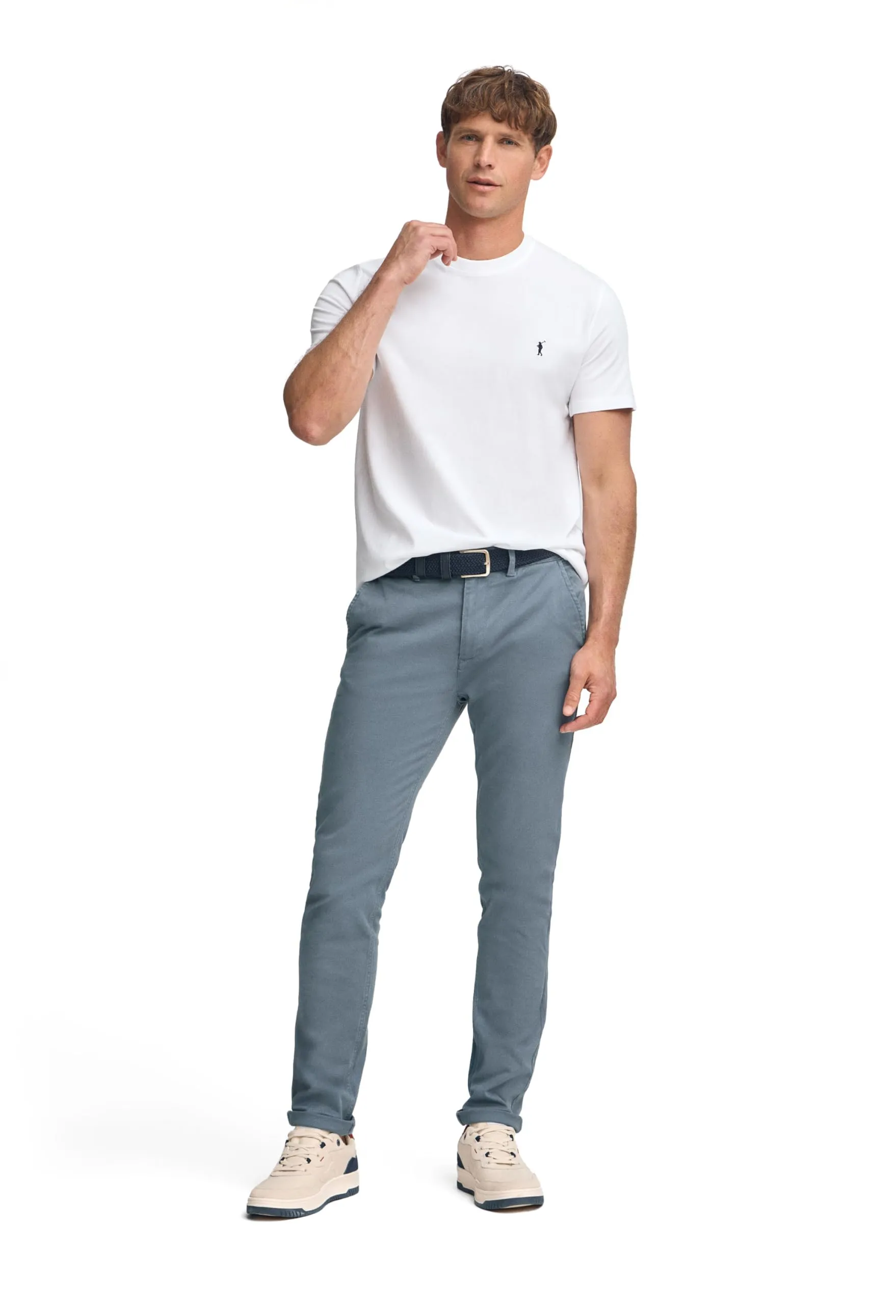 Polo Club Maglietta Basic Bianca in Cotone con Logo Ricamato Uomo - immagine 4