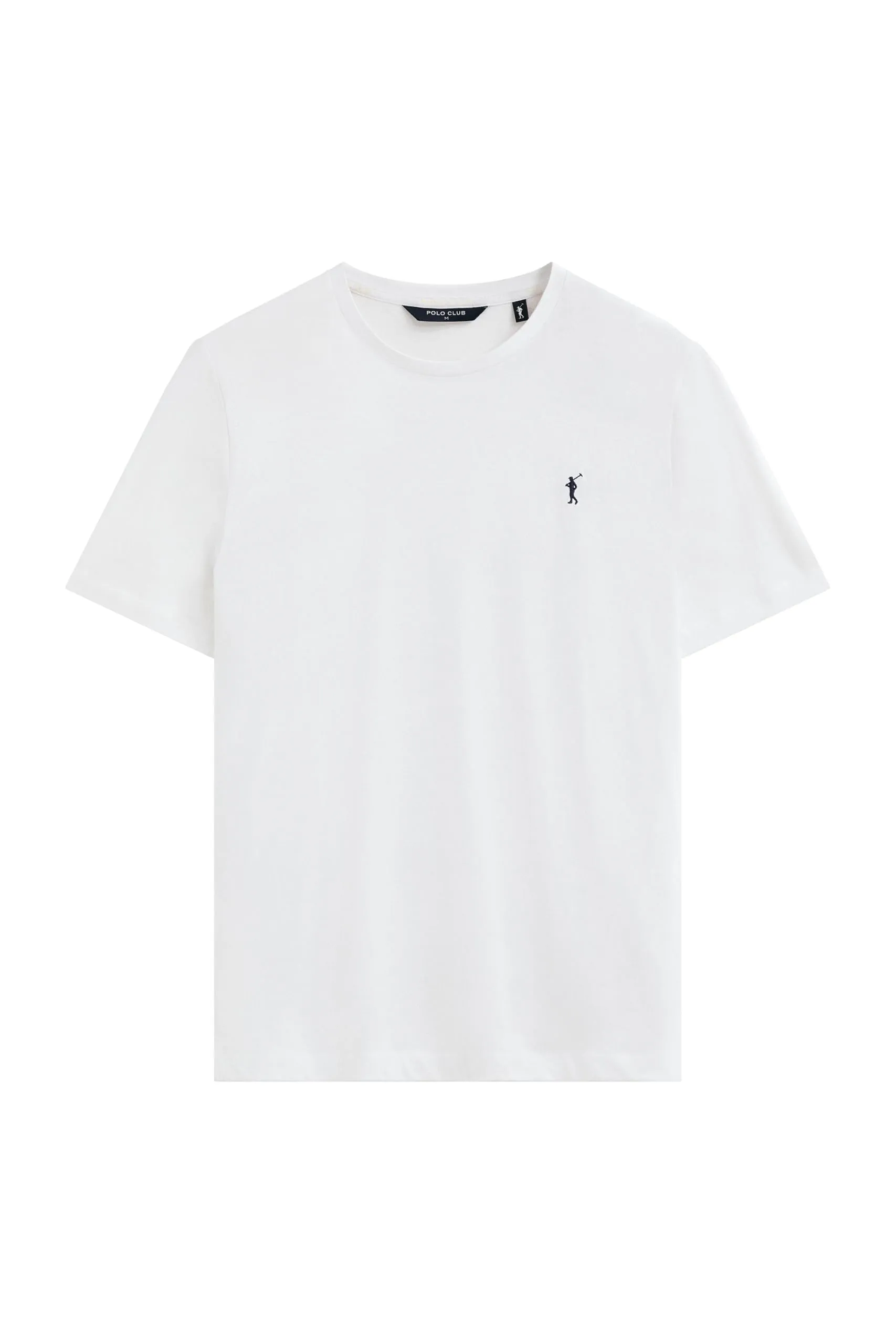 Polo Club Maglietta Basic Bianca in Cotone con Logo Ricamato Uomo - immagine 6