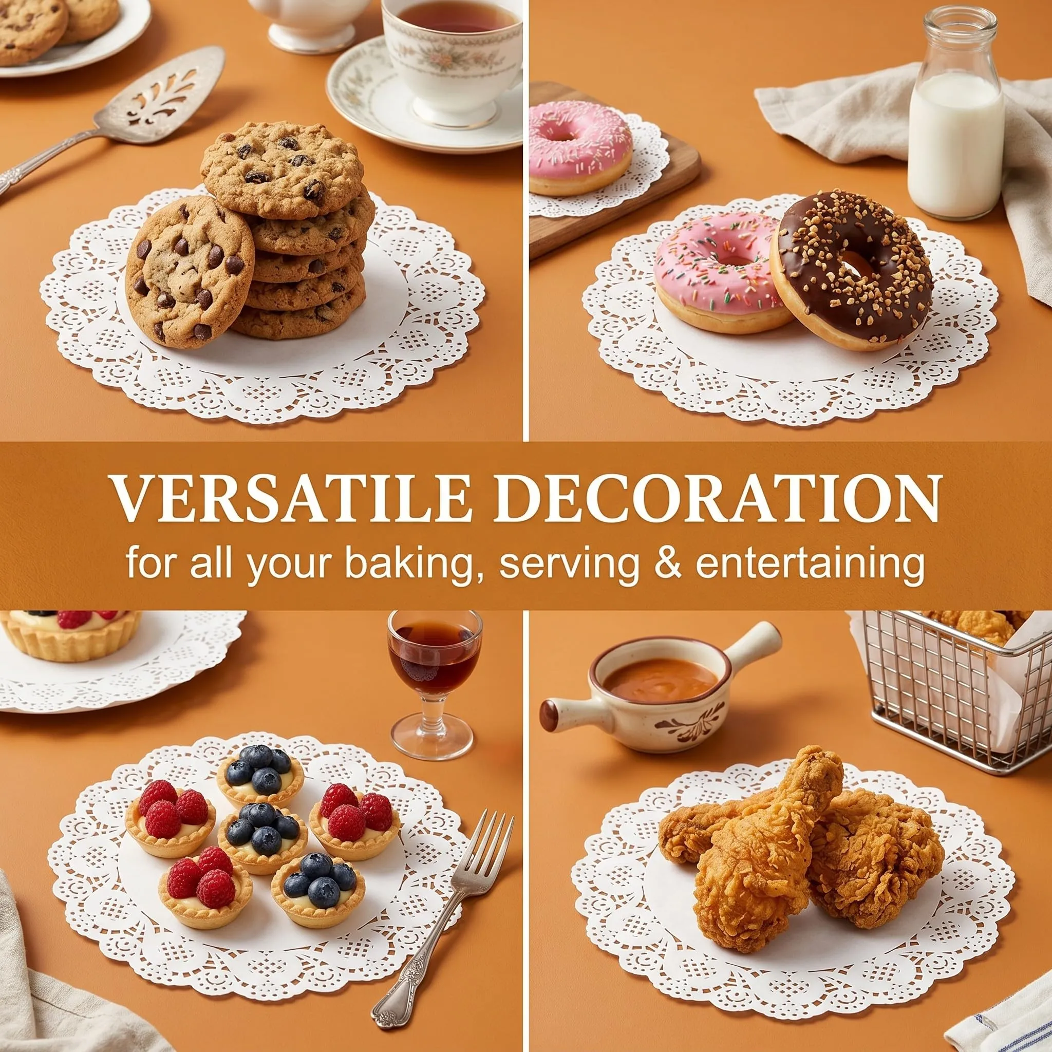 KOLZEMV Tovagliette Rotonde in Carta per Torte, 30,5 cm, 50 Pezzi - immagine 6