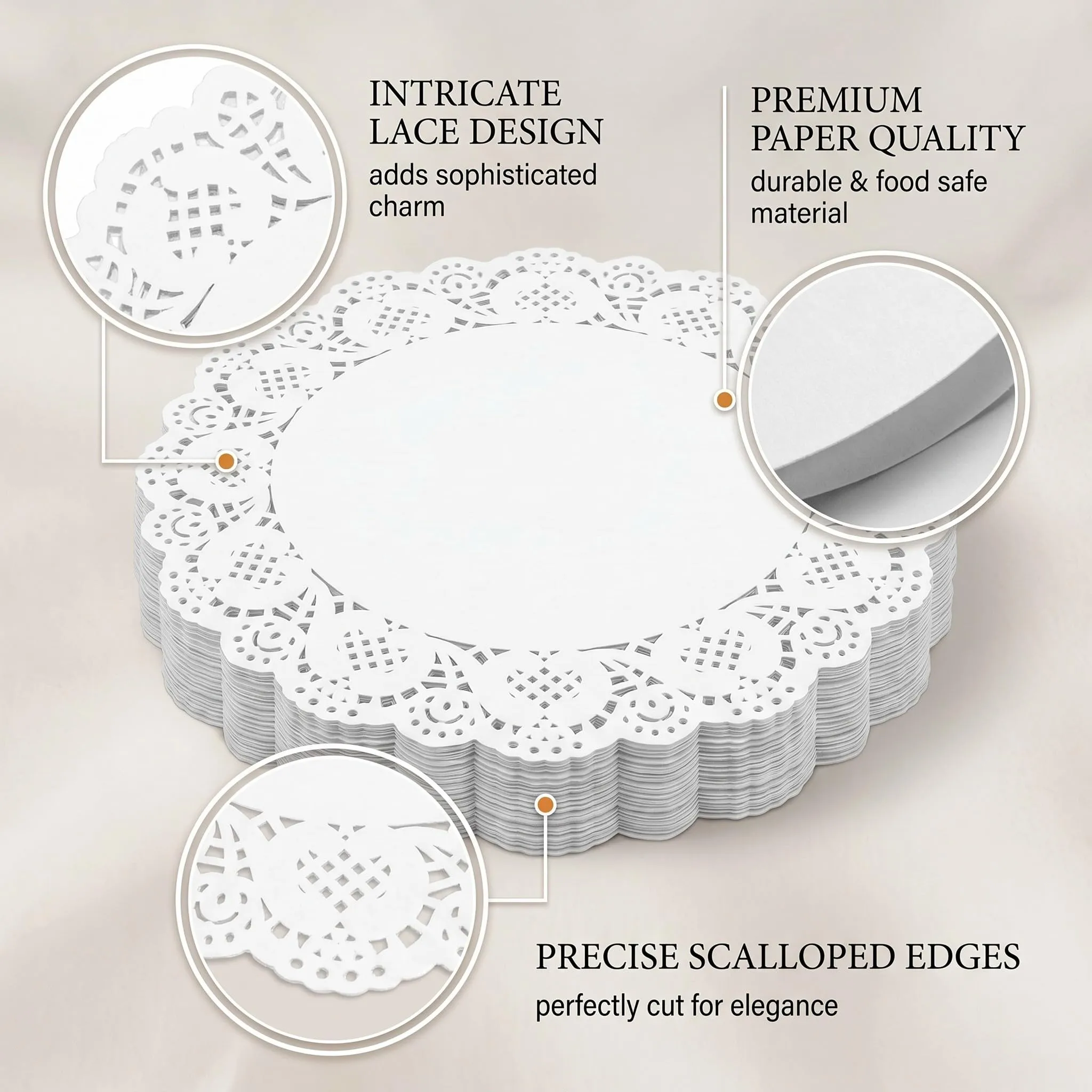 KOLZEMV Tovagliette Rotonde in Carta per Torte, 30,5 cm, 50 Pezzi - immagine 9