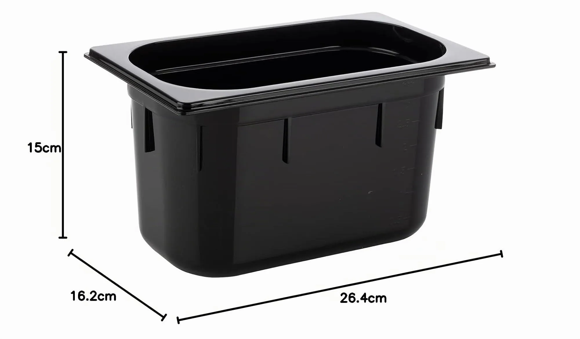 APS 82074 Contenitore Gastronorm GN 1/4 in Policarbonato Nero - immagine 9