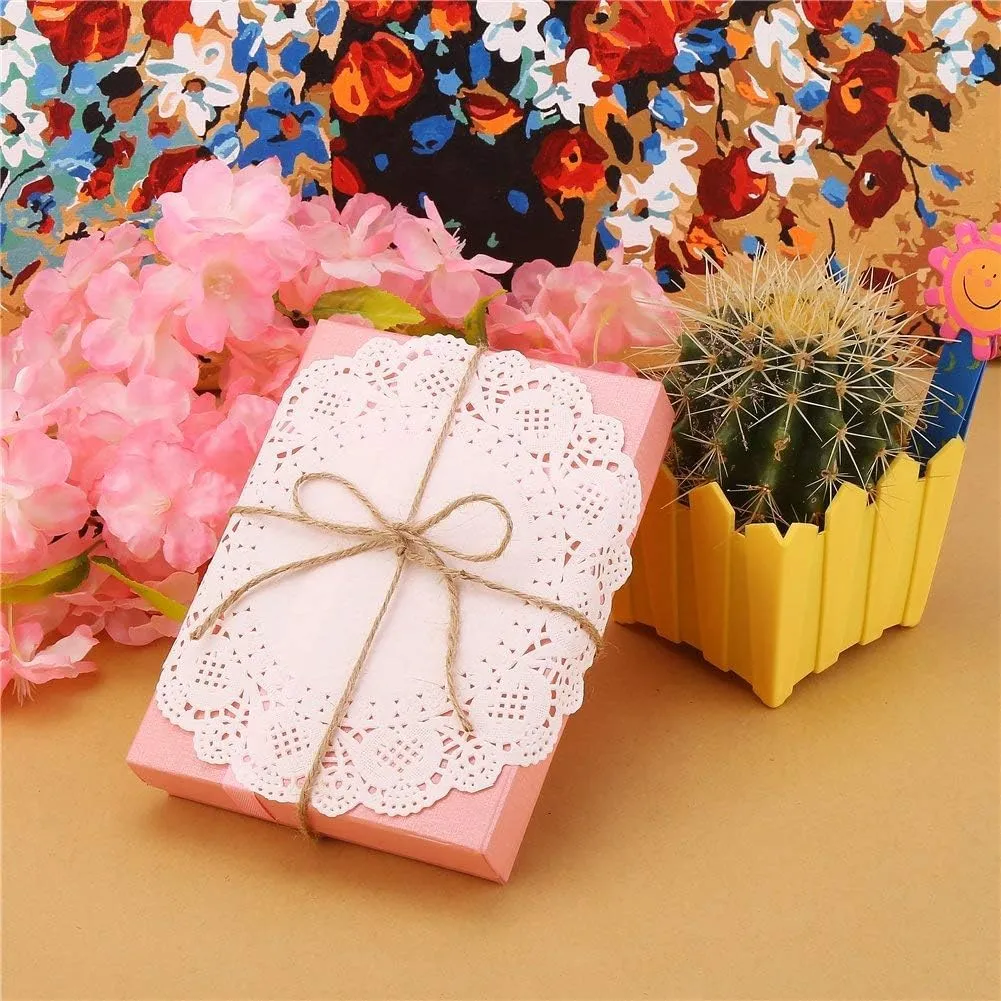 Hehglng 150 Sottobicchieri in carta pizzo bianco, 15 cm - immagine 8