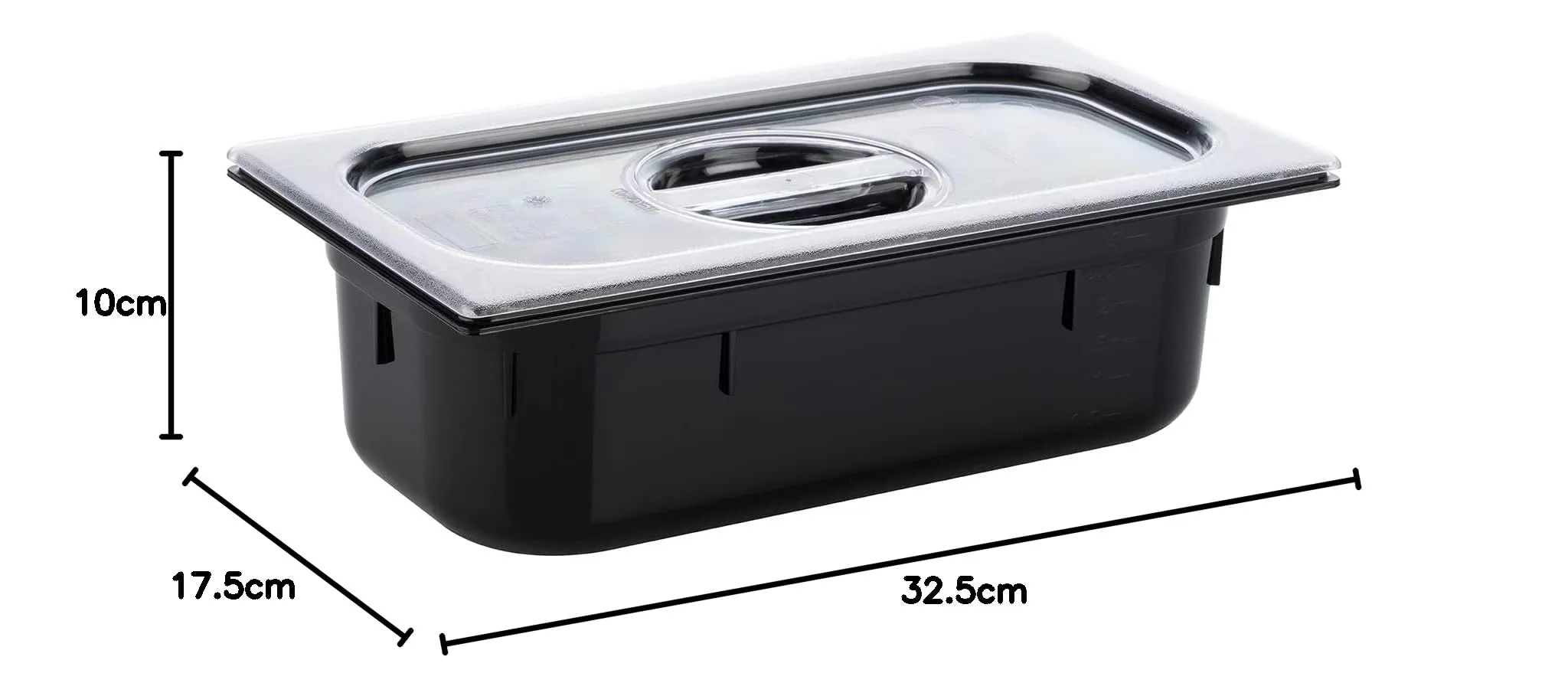APS 82069 Contenitore Gastronorm GN 1/3 in Policarbonato, Nero - immagine 12