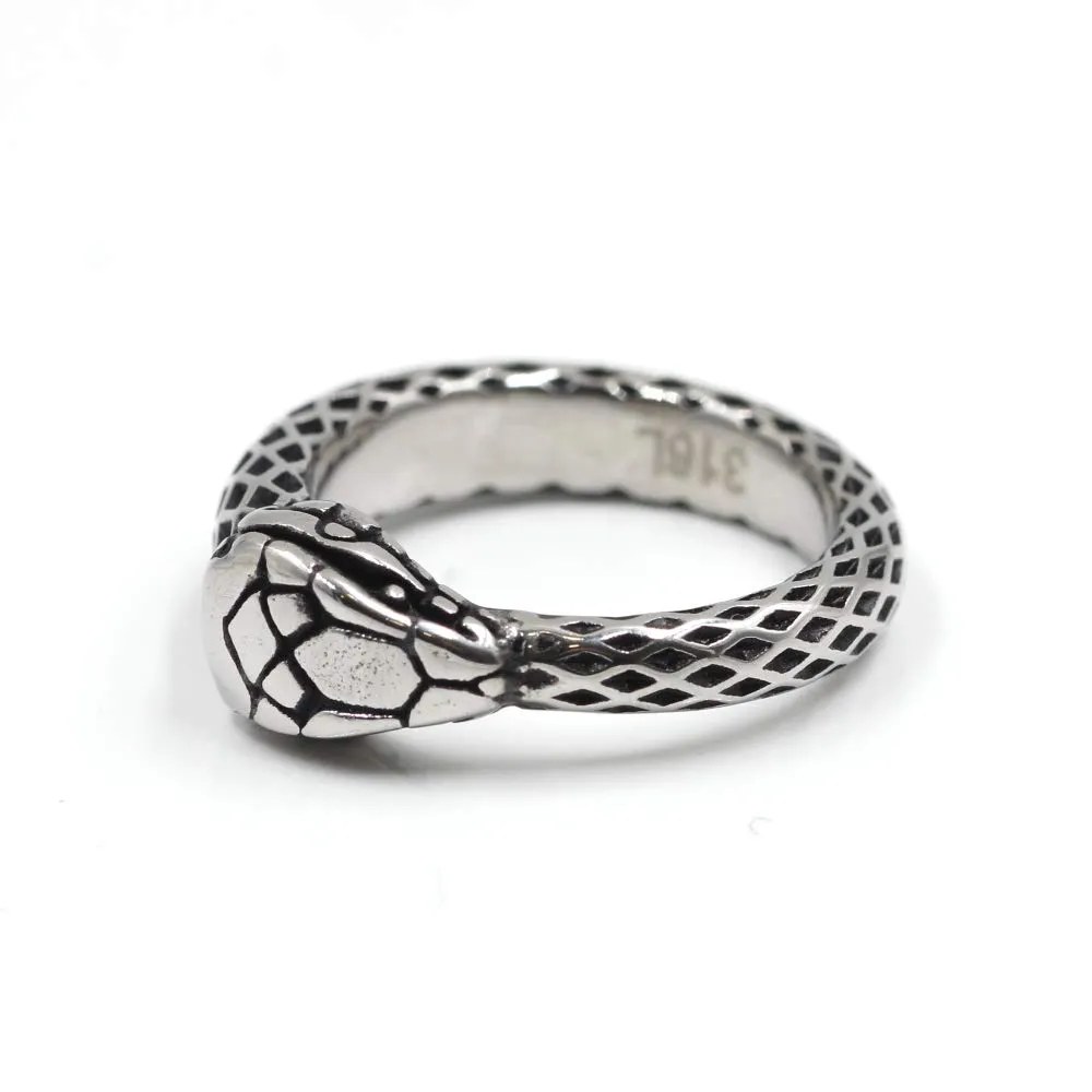 AWAKEN Anello Ouroboros Serpente Infinity in Acciaio (A-470-A7) - immagine 1