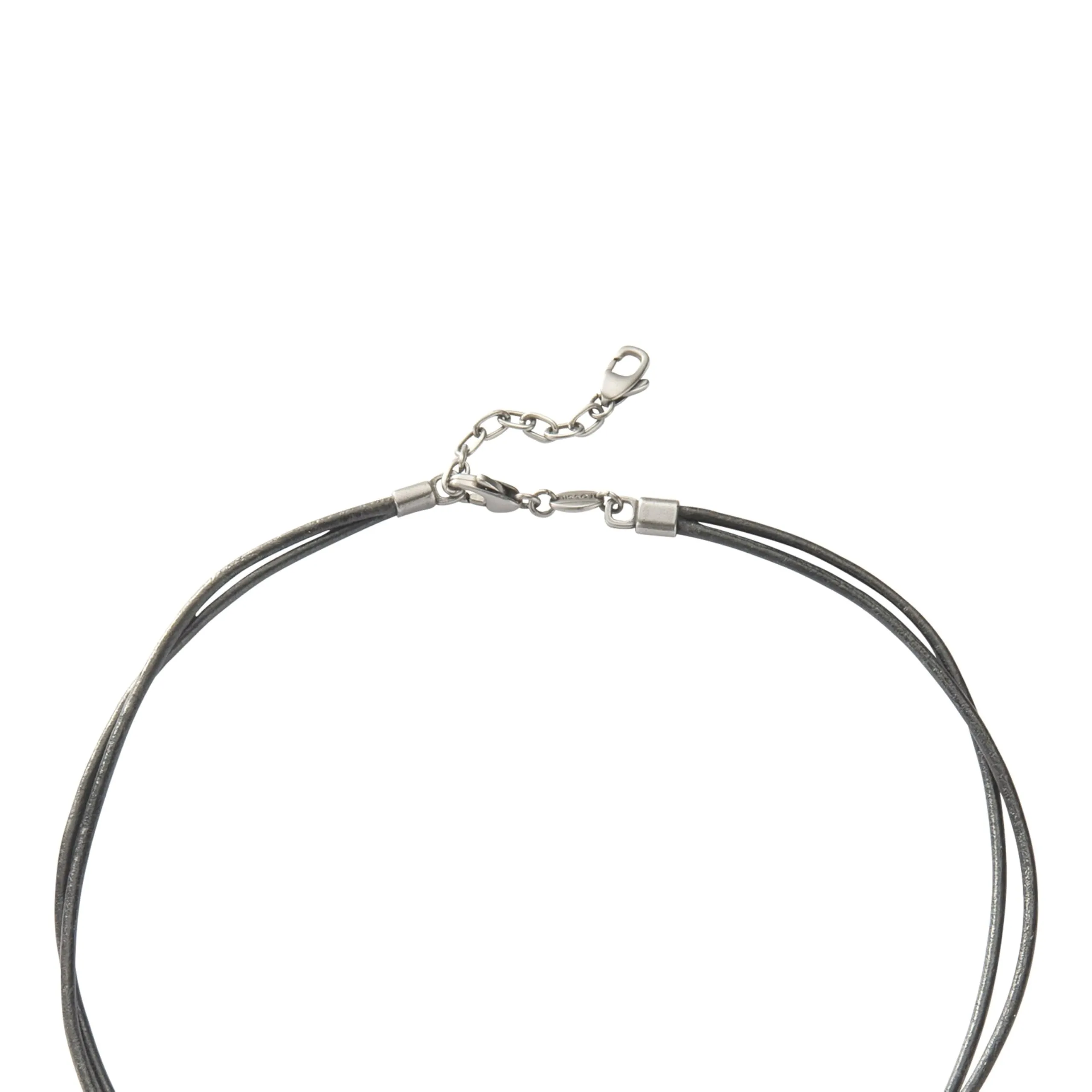 Fossil Men's Leather Necklace with Lobster Clasp, Black, JF85832040 - immagine 5