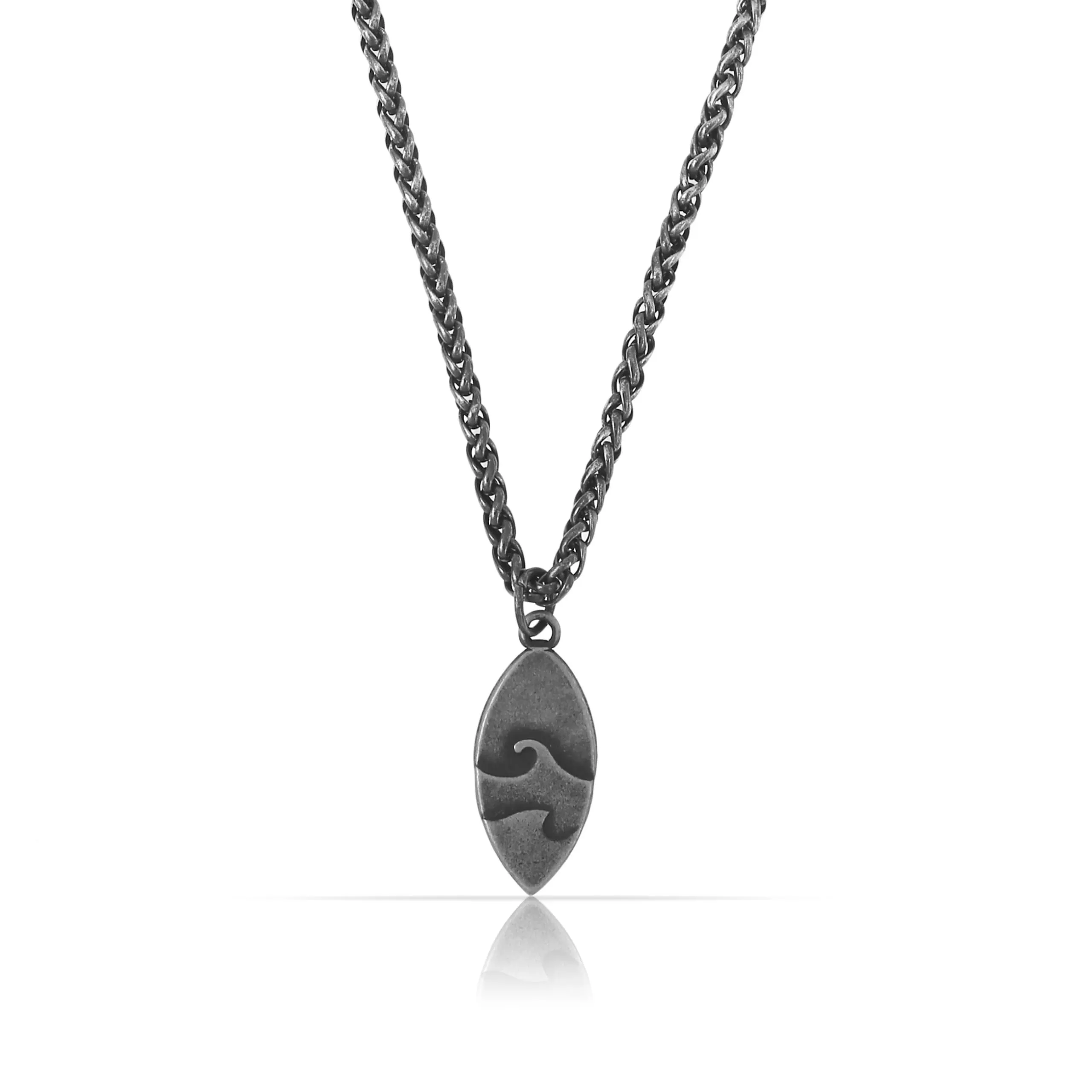 Made by Nami Collana Uomo in Acciaio Inossidabile con Pendente Tavola Surf, 60cm - immagine 1