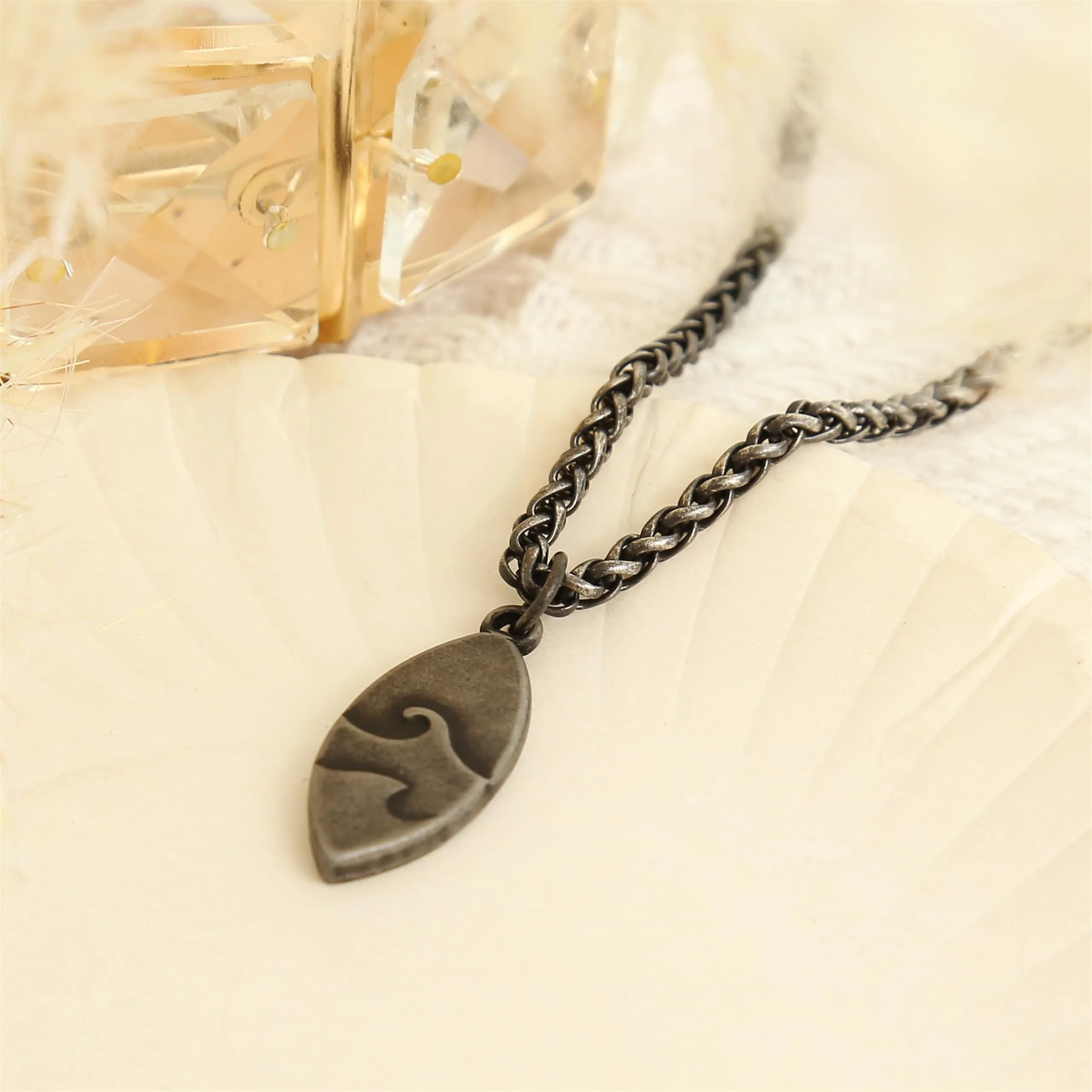 Made by Nami Collana Uomo in Acciaio Inossidabile con Pendente Tavola Surf, 60cm - immagine 4