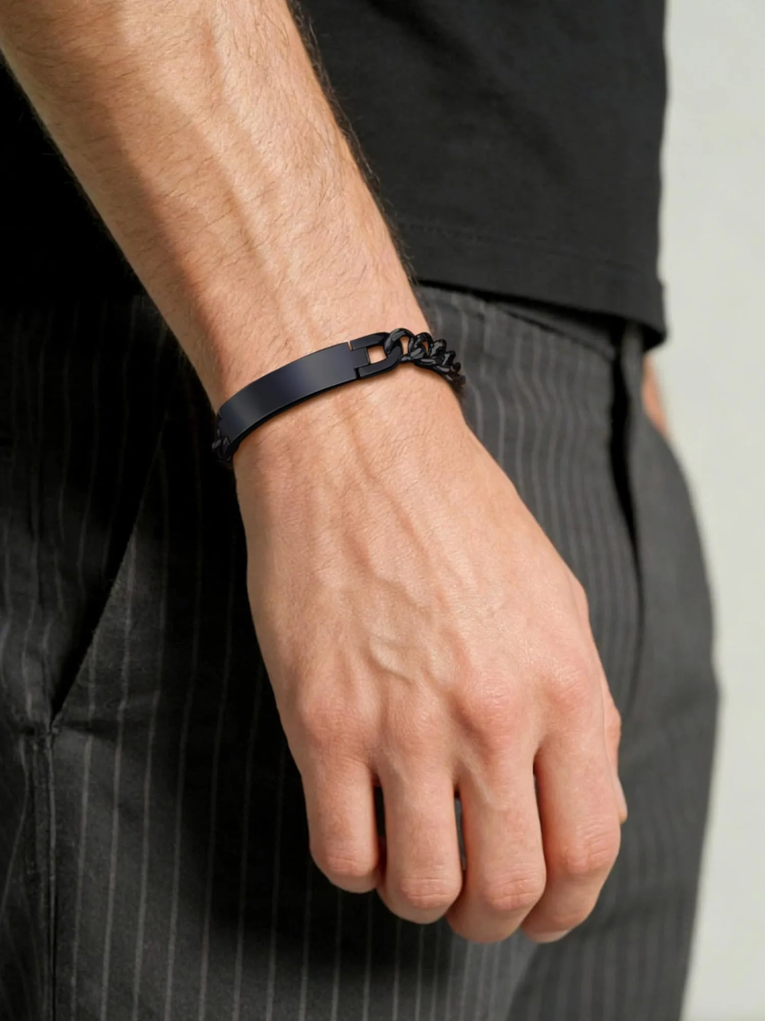 PROSTEEL Bracciale Unisex in Acciaio Inossidabile 316L Placcato Oro 18k e Nero - immagine 4