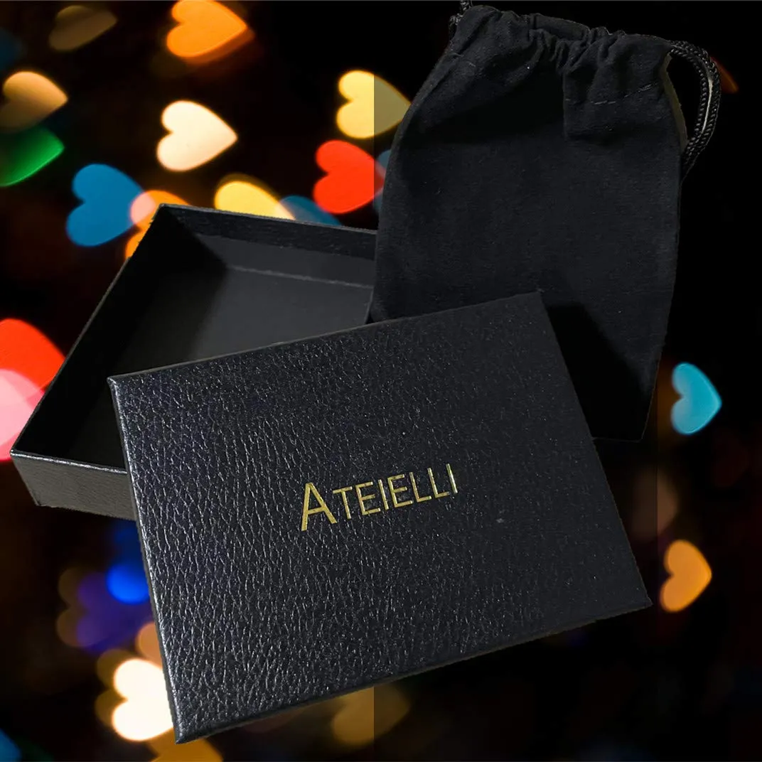 ATEIELLI Bracciale Uomo in Pelle PU e Acciaio Inossidabile Infinito 21cm JWB309 - immagine 6