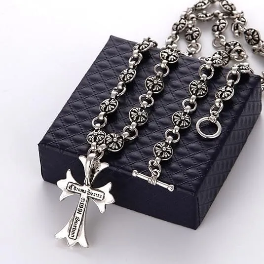 azttior Collana Croce in Acciaio Inossidabile, 50 cm, Argento - immagine 5