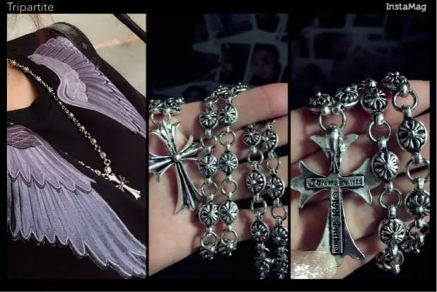 azttior Collana Croce in Acciaio Inossidabile, 50 cm, Argento - immagine 6