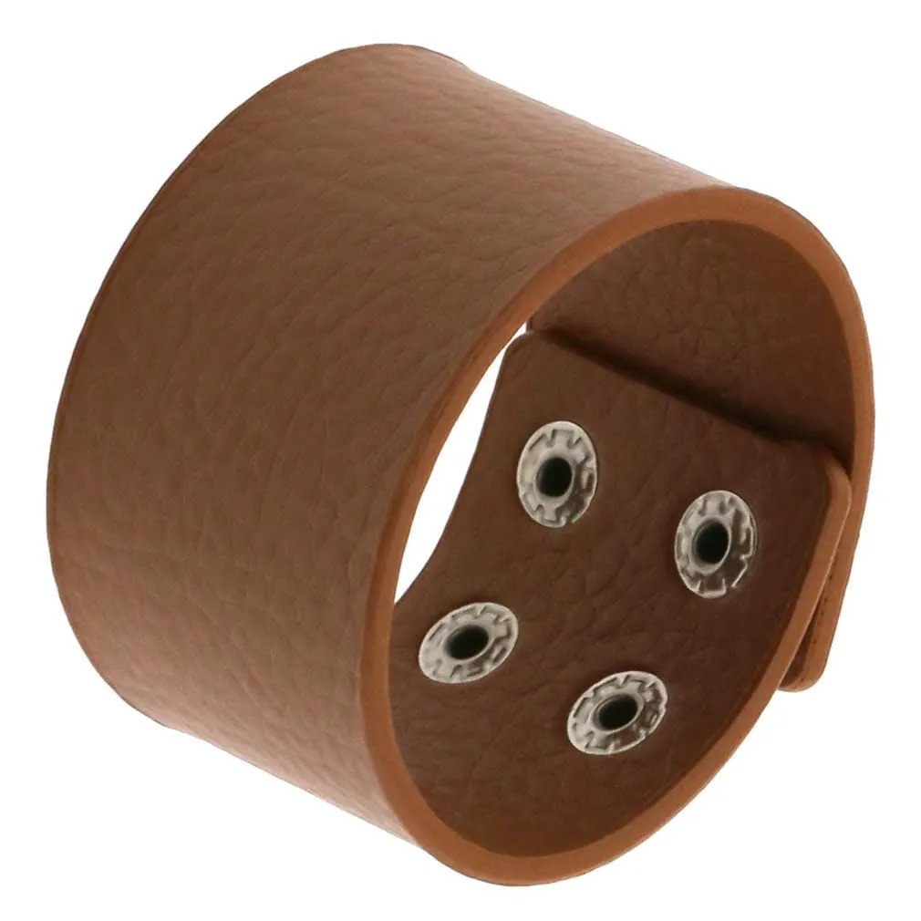 AYWTD Bracciale in Pelle Intrecciato a Mano Regolabile, Marrone Chiaro - immagine 1