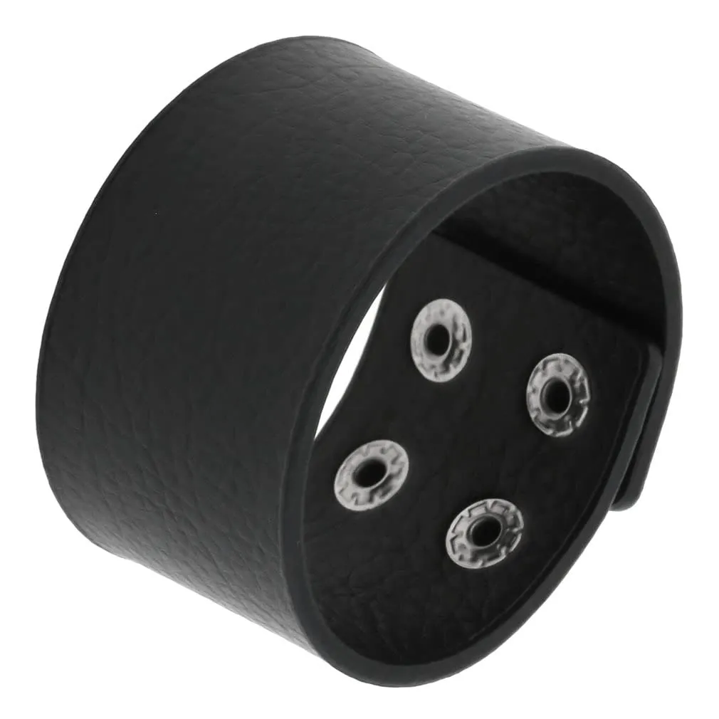AYWTD Bracciale in Pelle Intrecciato a Mano Regolabile, Nero - immagine 1