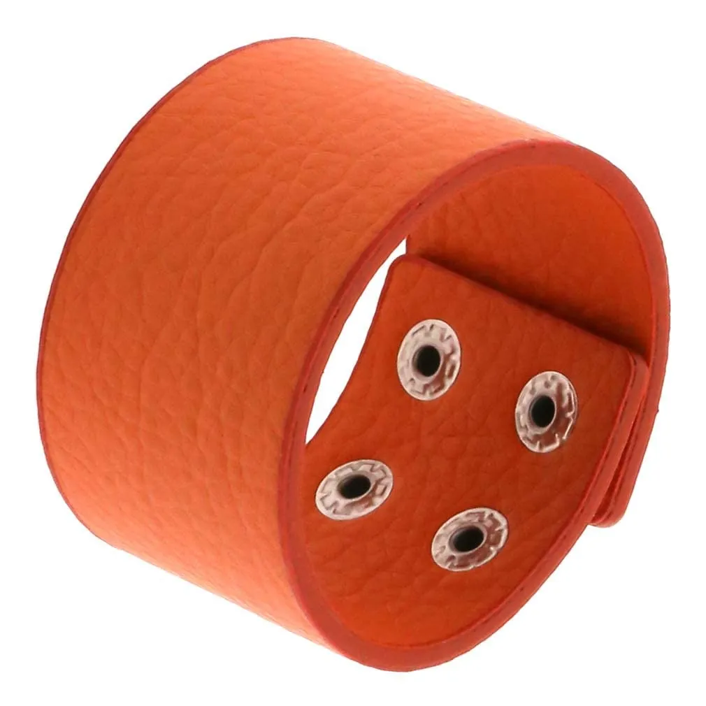 AYWTD Bracciale in Pelle Intrecciato a Mano Regolabile, Arancione - immagine 1