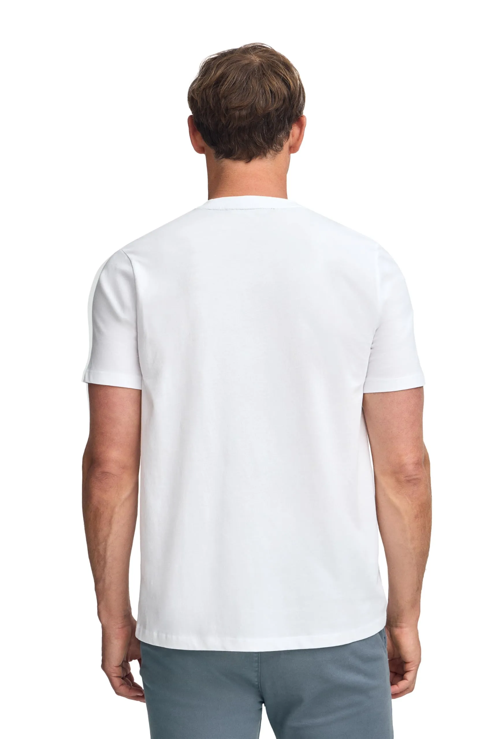 Polo Club Maglietta Basic in Cotone con Logo Ricamato Uomo, Bianca - immagine 2