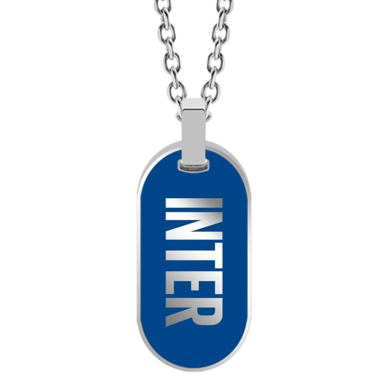 Clondo Collana Inter in Acciaio Inossidabile Vertical Tag Inter Blue - immagine 2