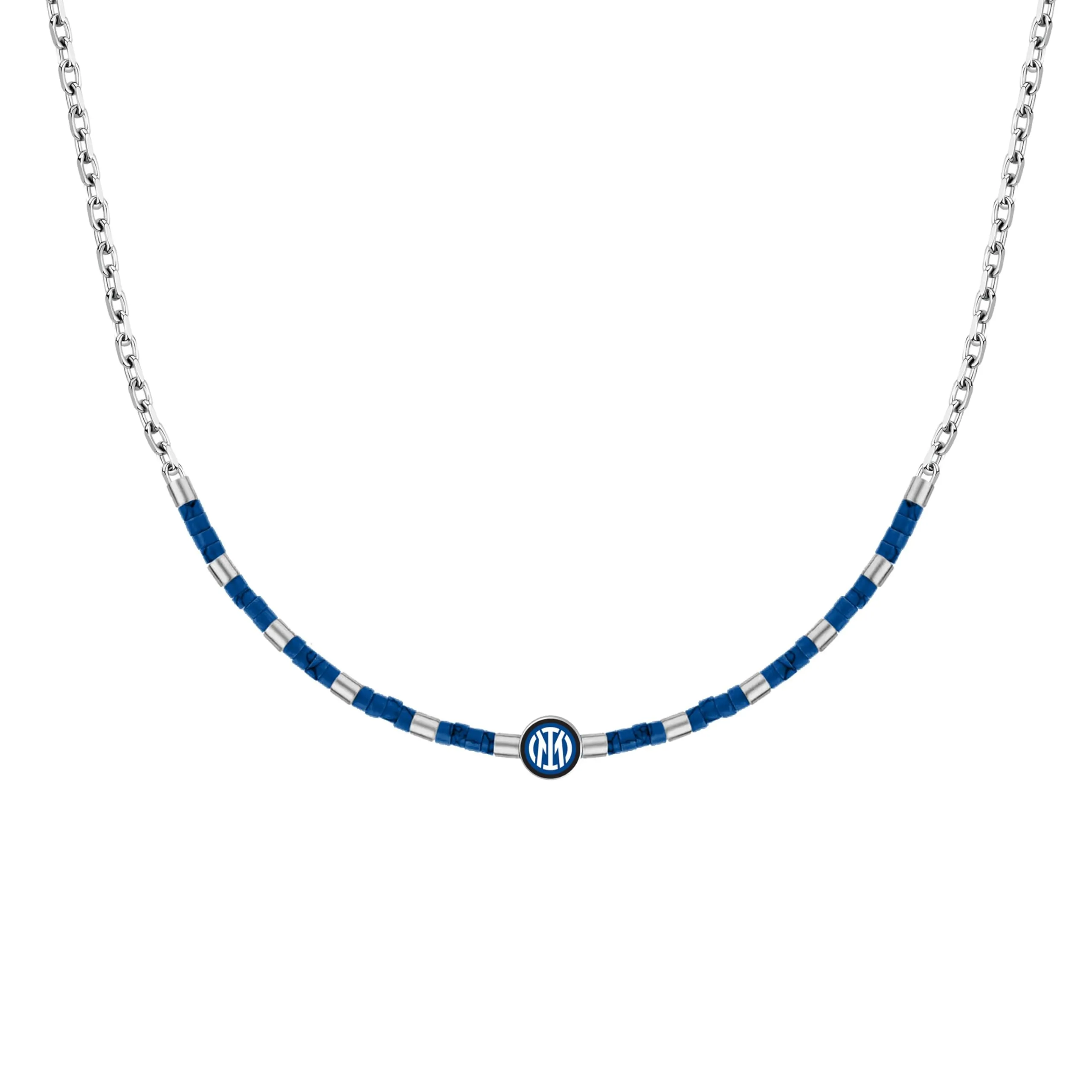 Clondo Collana Inter in Acciaio Inossidabile - Beads Necklace Inter Sport - immagine 1