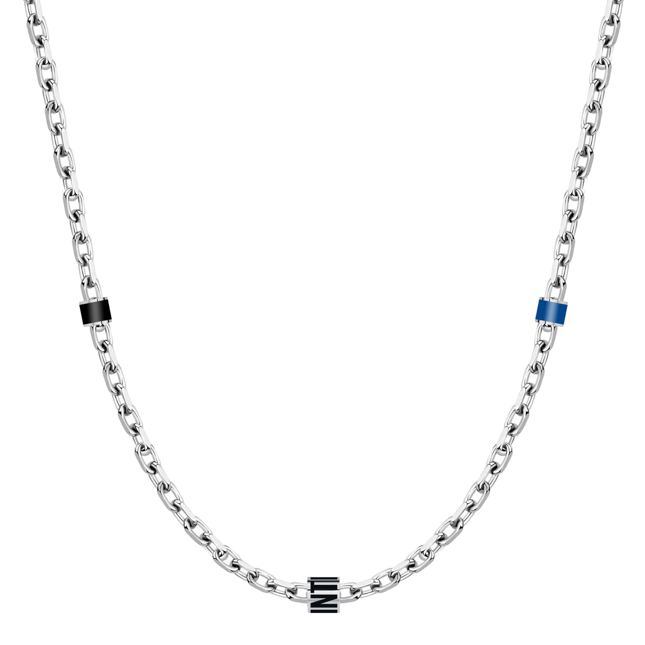 Clondo Collana Inter in Acciaio Inossidabile Chain Logo Minimal Inter - immagine 1