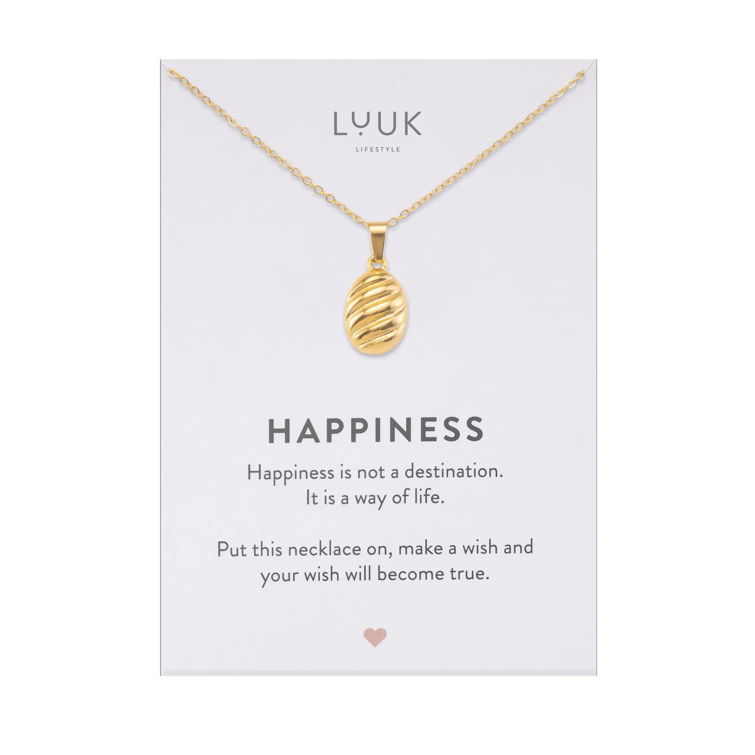LUUK LIFESTYLE Collana in Acciaio Inox con Ciondolo Baguette, Oro, 50cm - immagine 1