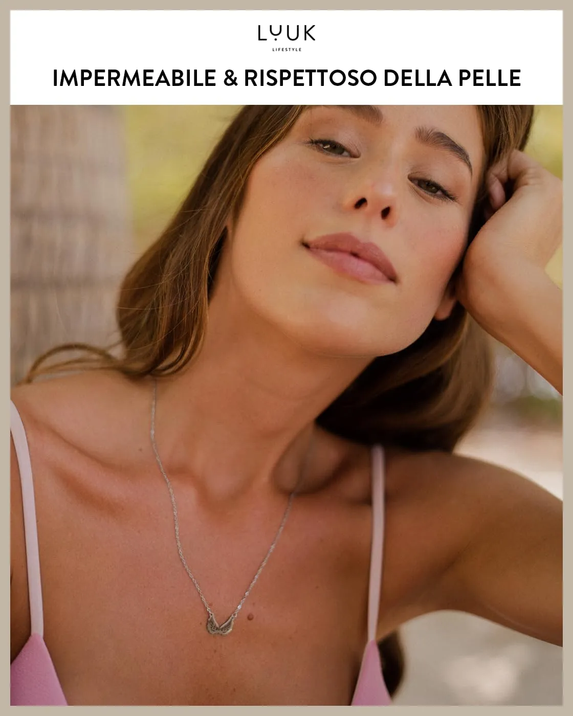 LUUK LIFESTYLE Collana con Ciondolo Ali d'Angelo, Argento, 50cm - immagine 2
