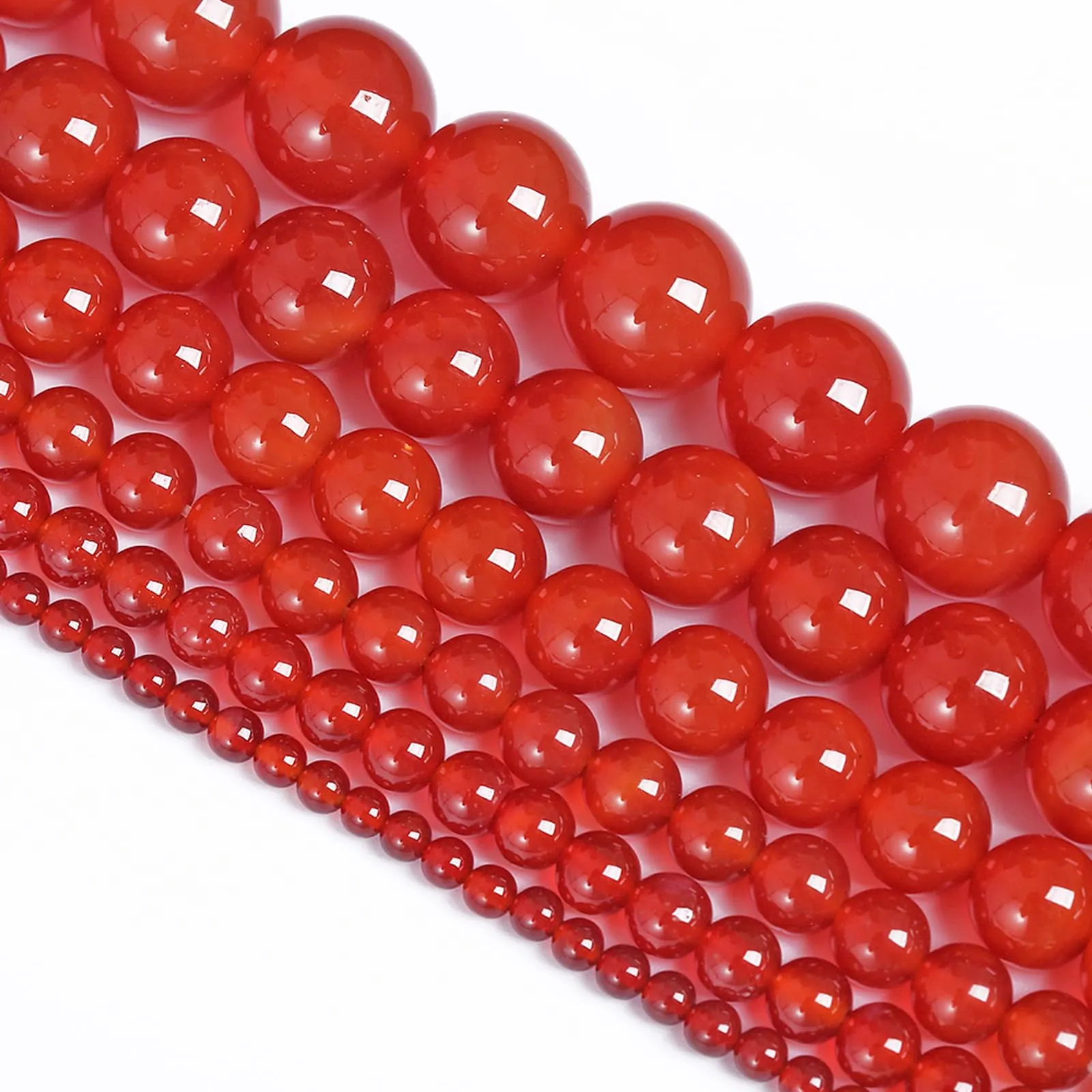 LOSKOSSLTDD1 Perline in Agata Rossa, 4 mm, 86 Pezzi - immagine 2