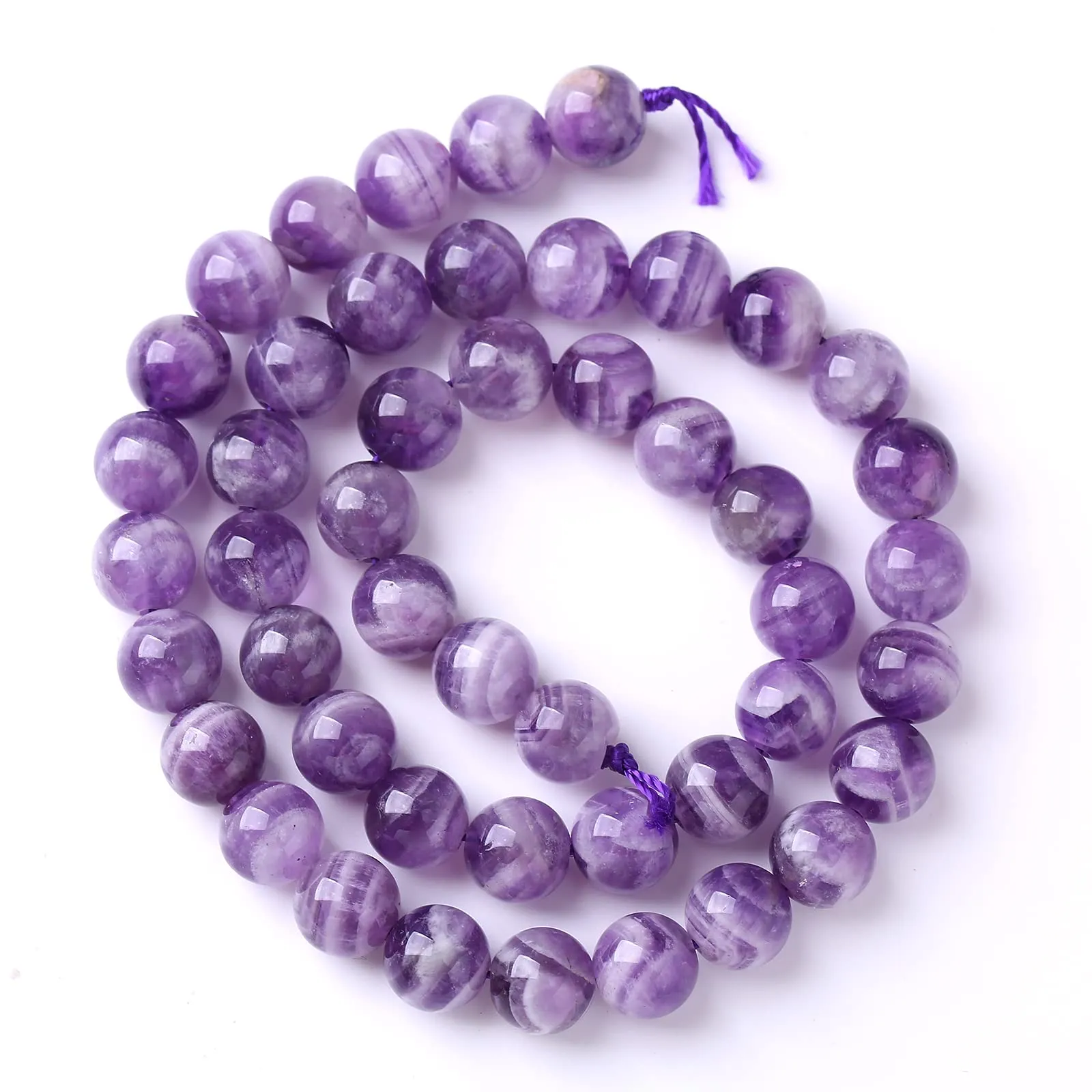 LOSKOSSLTDD1 Perline di Cristallo di Quarzo Naturale Ametista Viola, 6 mm, 120 Pezzi - immagine 5