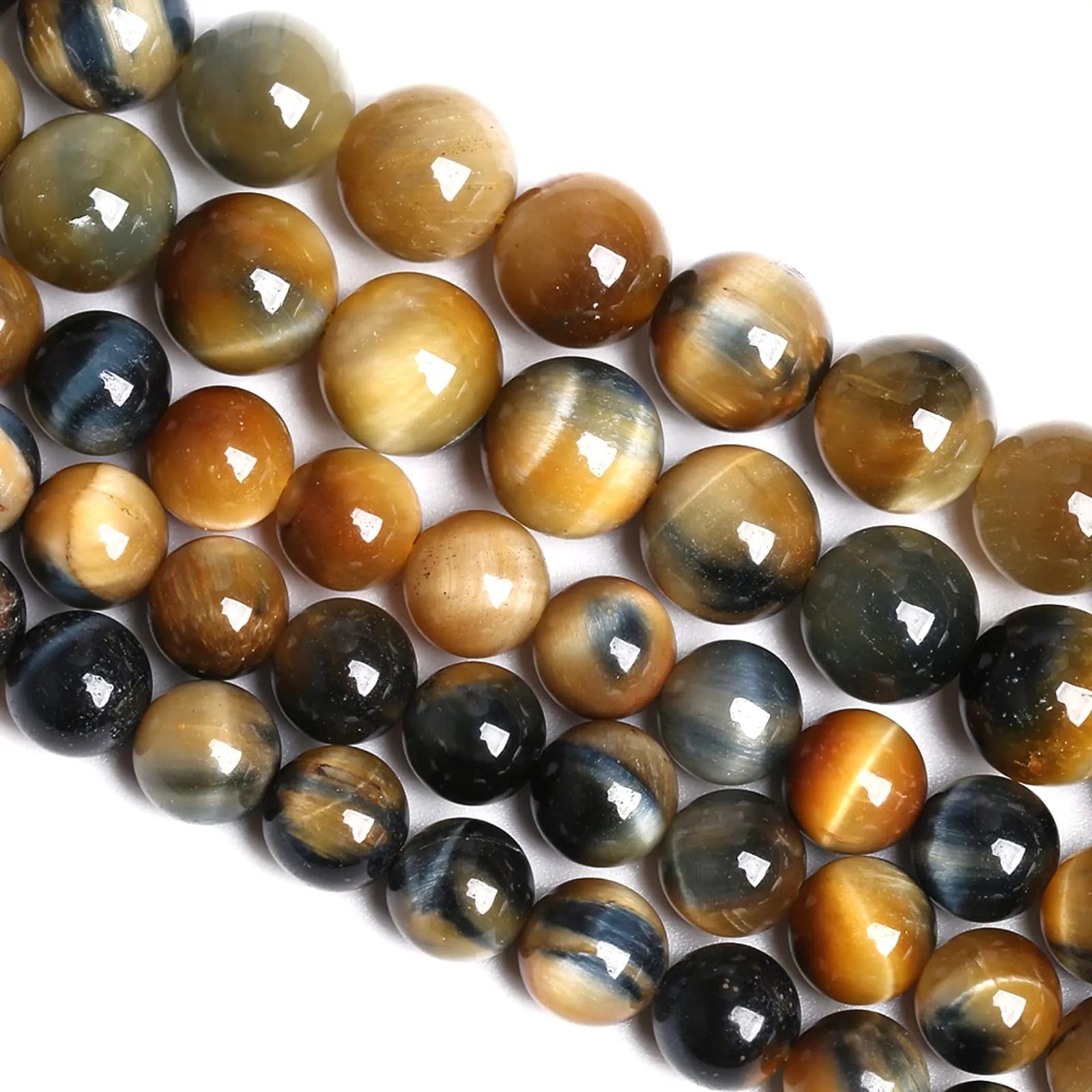 LOSKOSSLTDD1 Perline in Pietra Naturale Occhio di Tigre Blu, 8 mm, 45 Pezzi - immagine 1